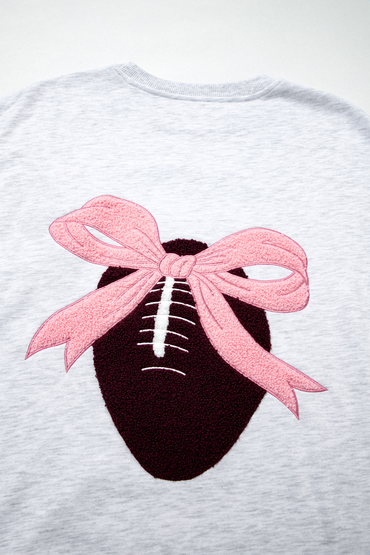 Embroidered Football Pullover, Women's Fall Casual Sporty Top - Detail View 9 Embroidered Football Pullover, Women's Fall Casual Sporty Top - Detail View 9