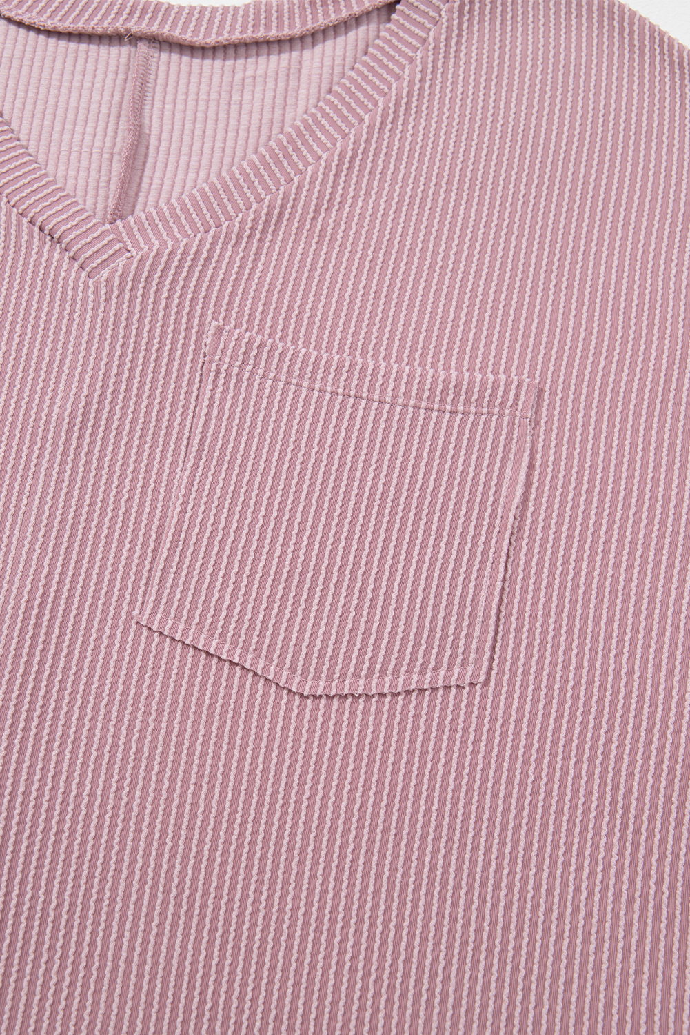 Valerian Textured V-Neck Plus T-Shirt for Women – Effortless Style for Daily Wear - Detail View 8 Valerian Textured V-Neck Plus T-Shirt for Women – Effortless Style for Daily Wear - Detail View 8
