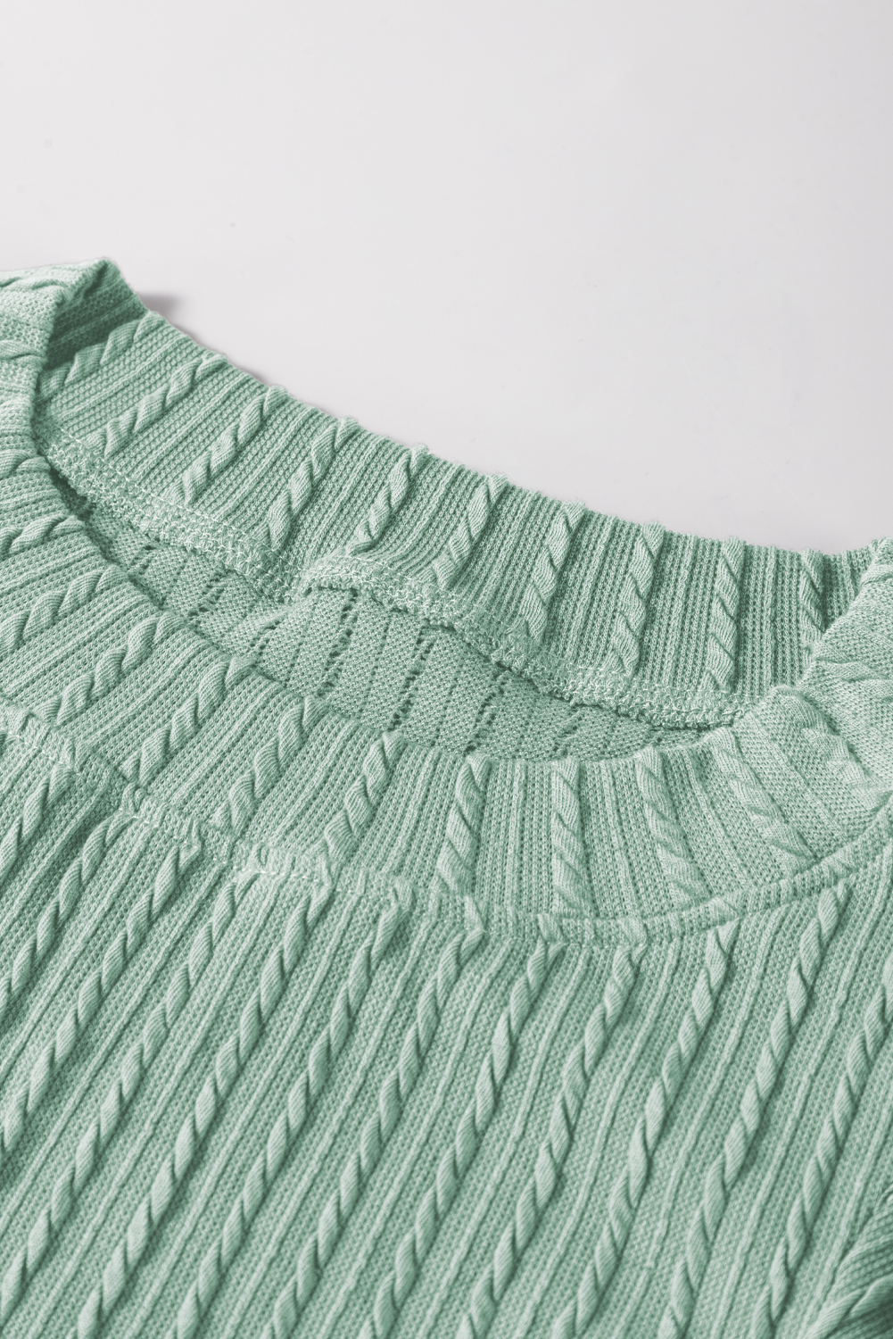 Stylish Round Neck Solid Color Top with Delicate Flutter Sleeves for Daily Wear - Detail View 6 Stylish Round Neck Solid Color Top with Delicate Flutter Sleeves for Daily Wear - Detail View 6