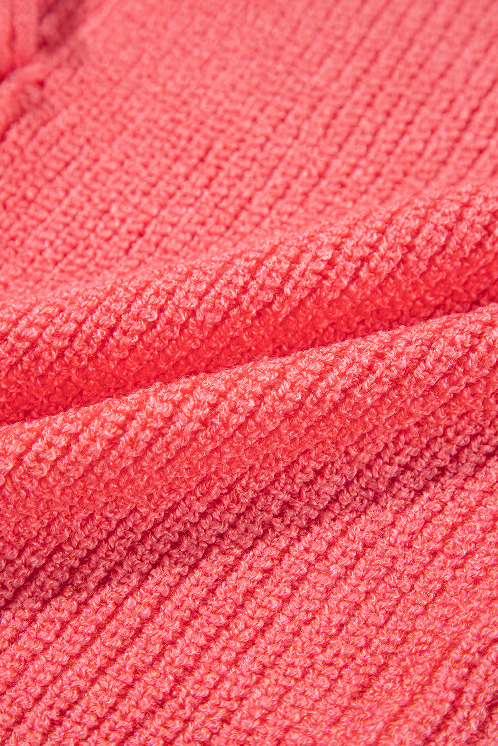Women's Tomato Red Sweater Vest, Sleeveless V Neck Knit Top - Detail View 13 Women's Tomato Red Sweater Vest, Sleeveless V Neck Knit Top - Detail View 13