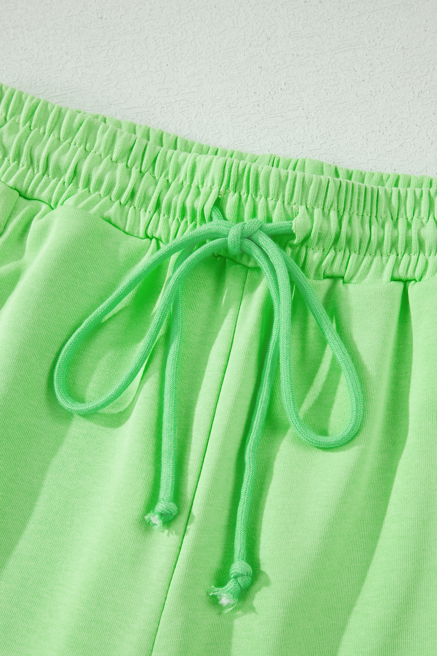 Women's Light Green Two Piece Set – Half Sleeve Lace Patchwork Top and Wide Leg Pants - Detail View 10 Women's Light Green Two Piece Set – Half Sleeve Lace Patchwork Top and Wide Leg Pants - Detail View 10