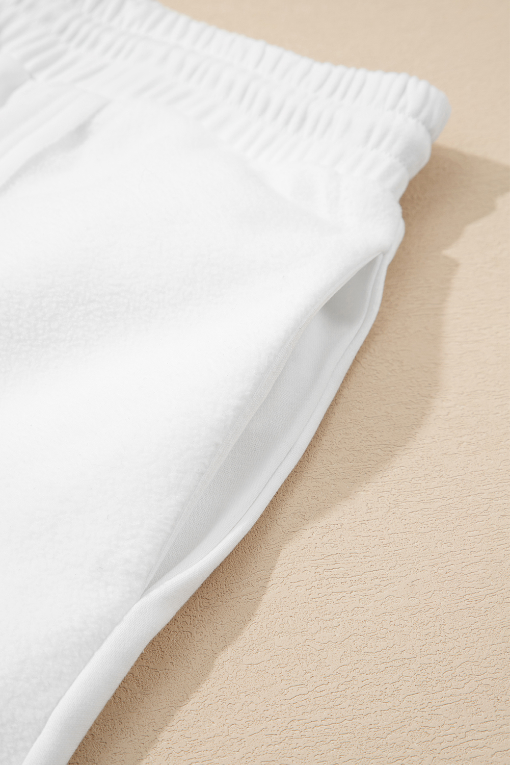 Chic Plus Size White Pullover Top with Drawstring Pants – Ideal for Daily Wear - Detail View 11 Chic Plus Size White Pullover Top with Drawstring Pants – Ideal for Daily Wear - Detail View 11