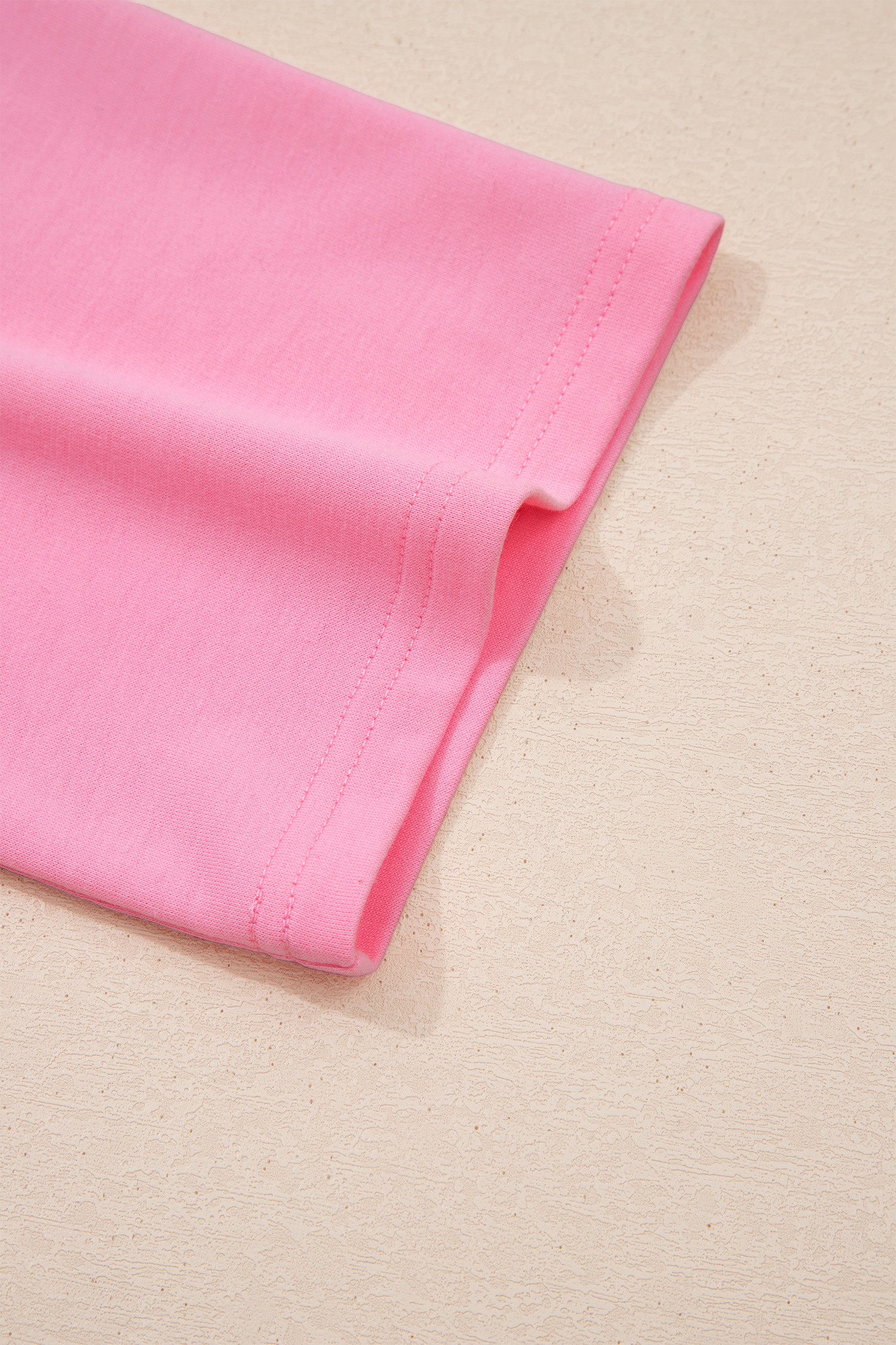 Southern Belle Style Pink Raw Edge Tee – Relaxed Fit Bow Decoration Shirt - Detail View 8 Southern Belle Style Pink Raw Edge Tee – Relaxed Fit Bow Decoration Shirt - Detail View 8