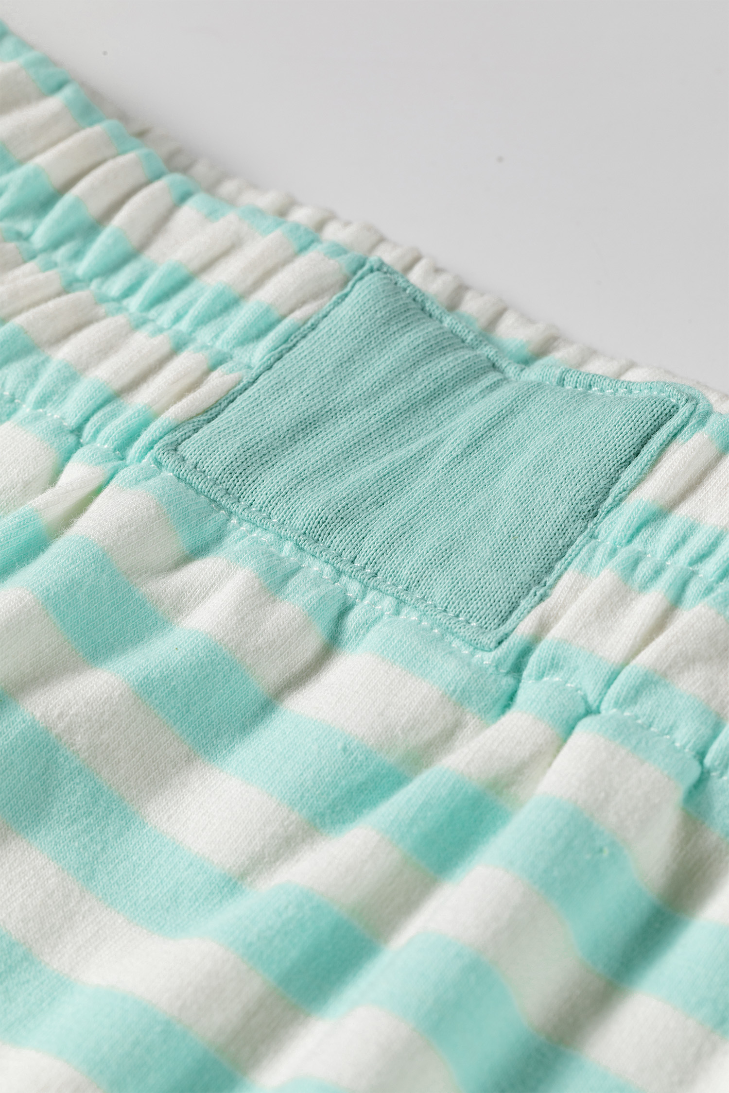 Cotton Blend Striped Mini Skort Set, Daily Casual Wear - Detail View 9 Cotton Blend Striped Mini Skort Set, Daily Casual Wear - Detail View 9