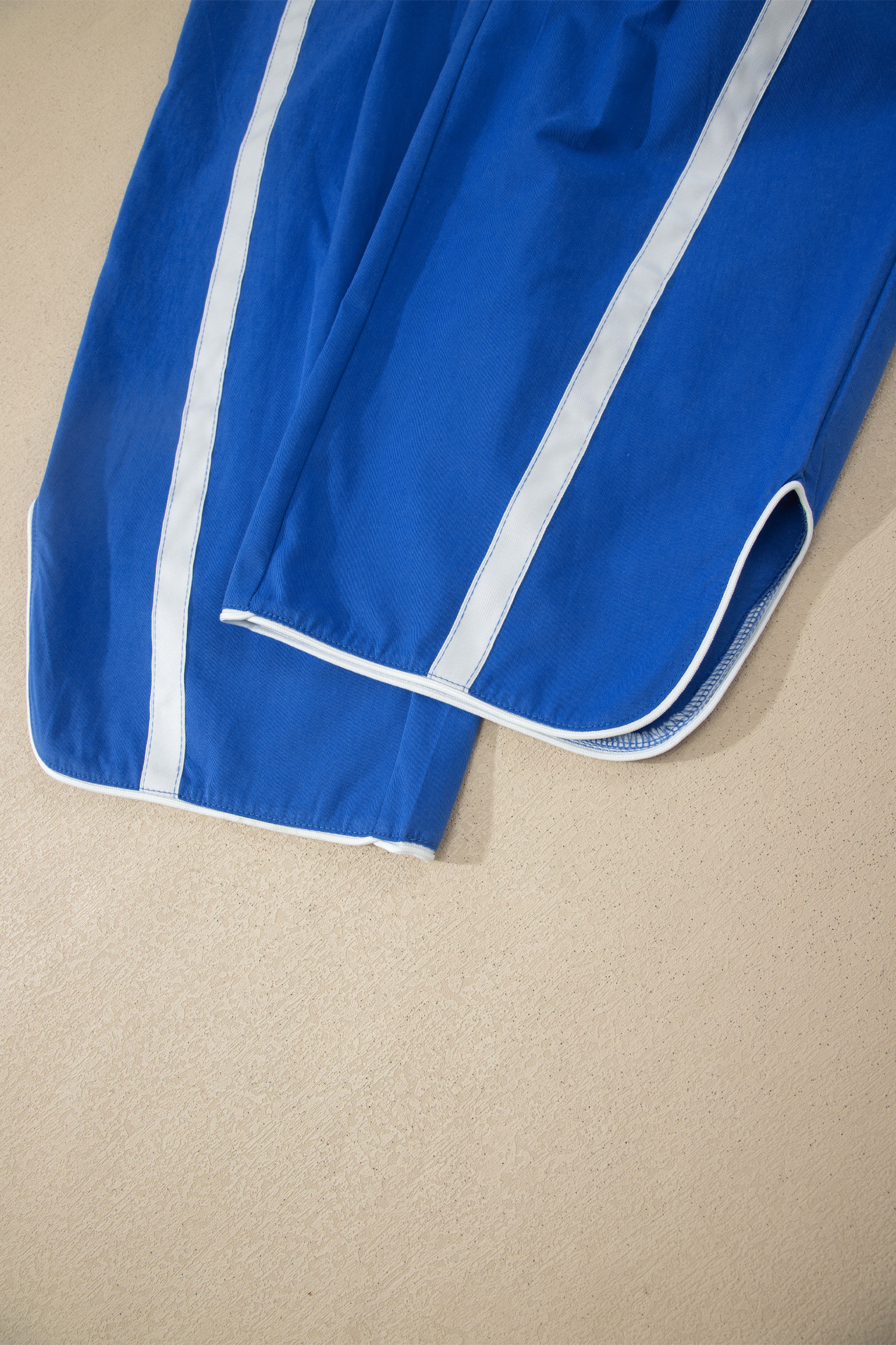 Women's Active Drawstring Cropped Pants - High Waist Smocked Cotton Trousers with Side Stripes - Detail View 11 Women's Active Drawstring Cropped Pants - High Waist Smocked Cotton Trousers with Side Stripes - Detail View 11