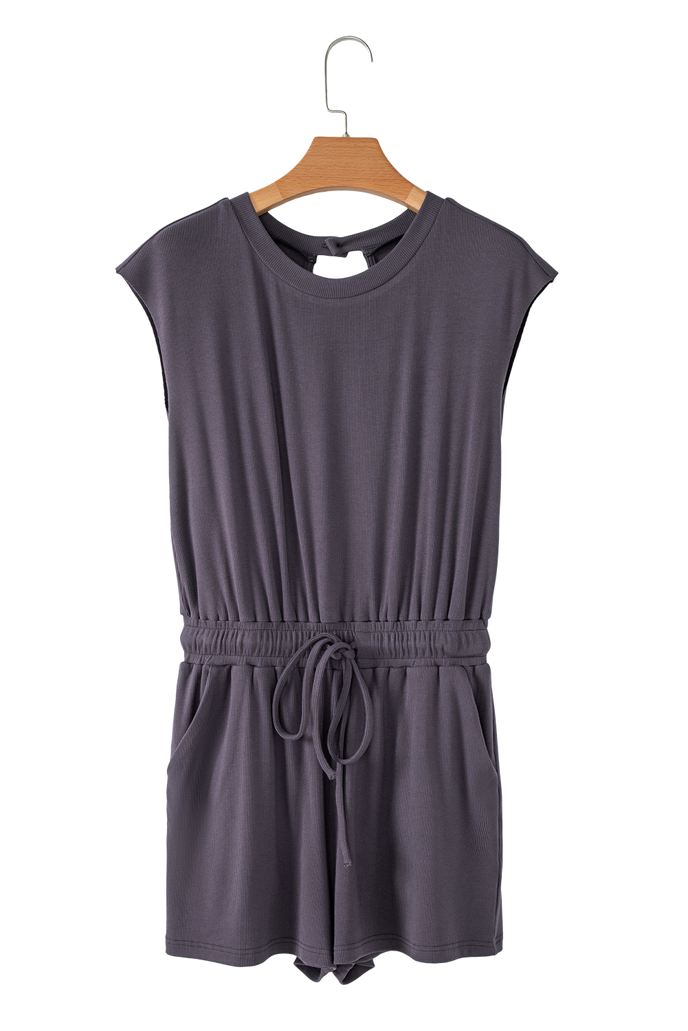 Comfy High-Waist Romper for Summer - Elastic Waist and Stylish Details - Detail View 23 Comfy High-Waist Romper for Summer - Elastic Waist and Stylish Details - Detail View 23