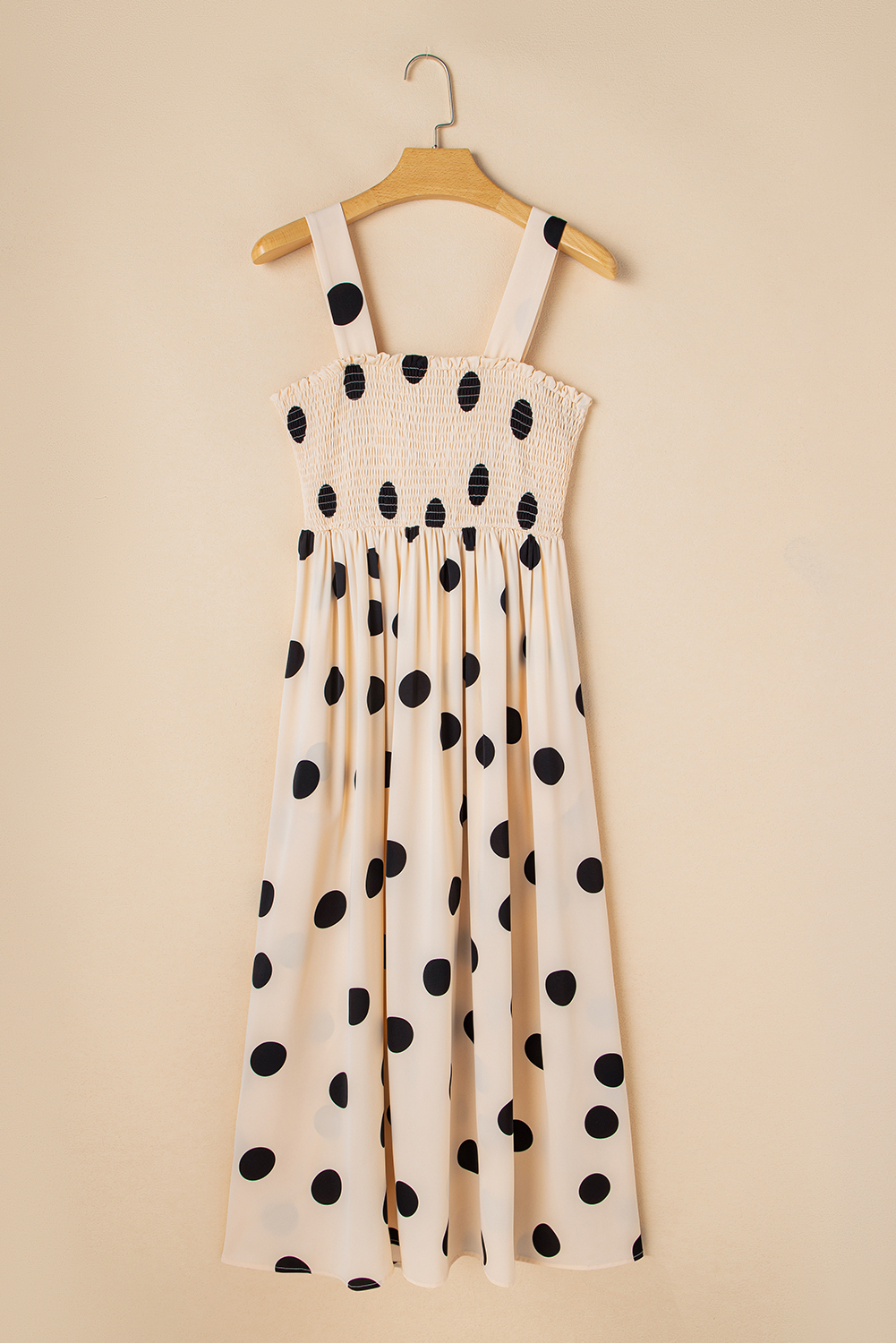Seductive Sleeveless Long Dress - Vintage Style A-Line Polka Dot Dress for Summer - Detail View 3 Seductive Sleeveless Long Dress - Vintage Style A-Line Polka Dot Dress for Summer - Detail View 3
