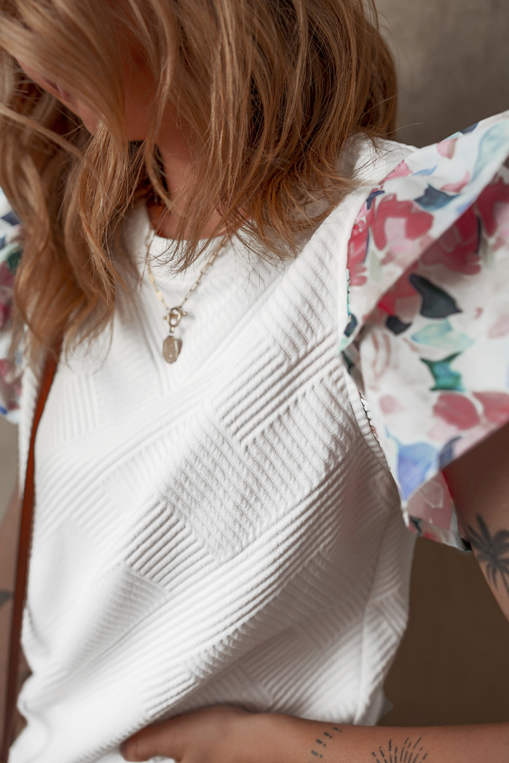 Playful Tiered Ruffle Sleeve Top – Perfect for Everyday Wear in Summer - Detail View 3 Playful Tiered Ruffle Sleeve Top – Perfect for Everyday Wear in Summer - Detail View 3