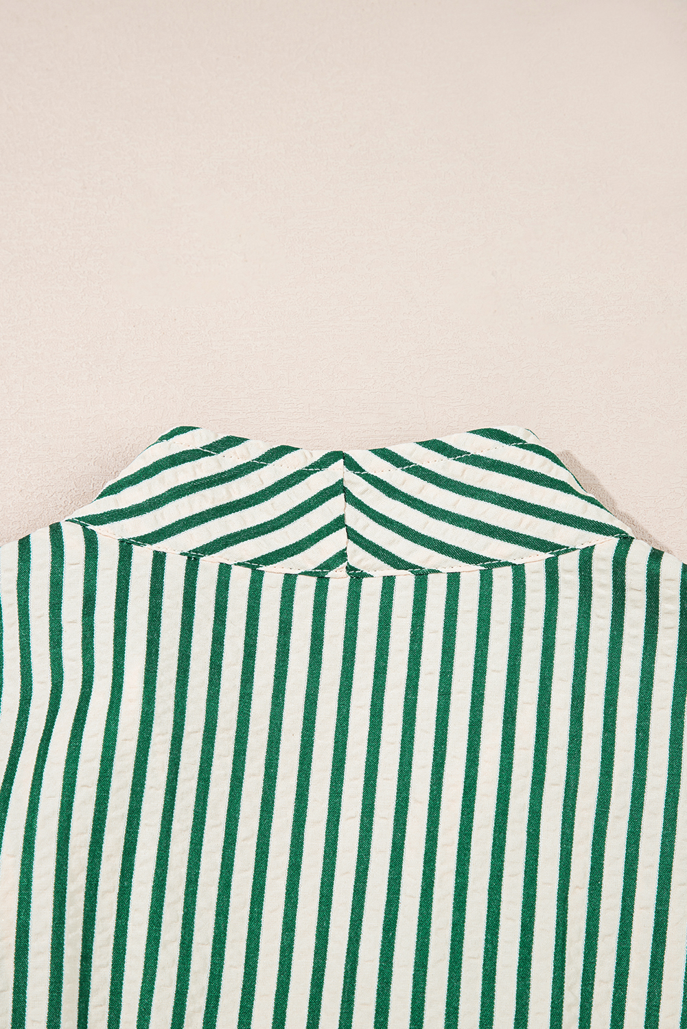 Women's Dress, Green Stripe, Midi Dress, V Neck, Zip Front, Cinched Waist, A-Line Silhouette, Long Sleeve, Casual Style, Daily Wear, Fall Fashion, Striped Pattern, Comfortable Fit, Pockets, Elegant Design - Detail View 12 Women's Dress, Green Stripe, Midi Dress, V Neck, Zip Front, Cinched Waist, A-Line Silhouette, Long Sleeve, Casual Style, Daily Wear, Fall Fashion, Striped Pattern, Comfortable Fit, Pockets, Elegant Design - Detail View 12