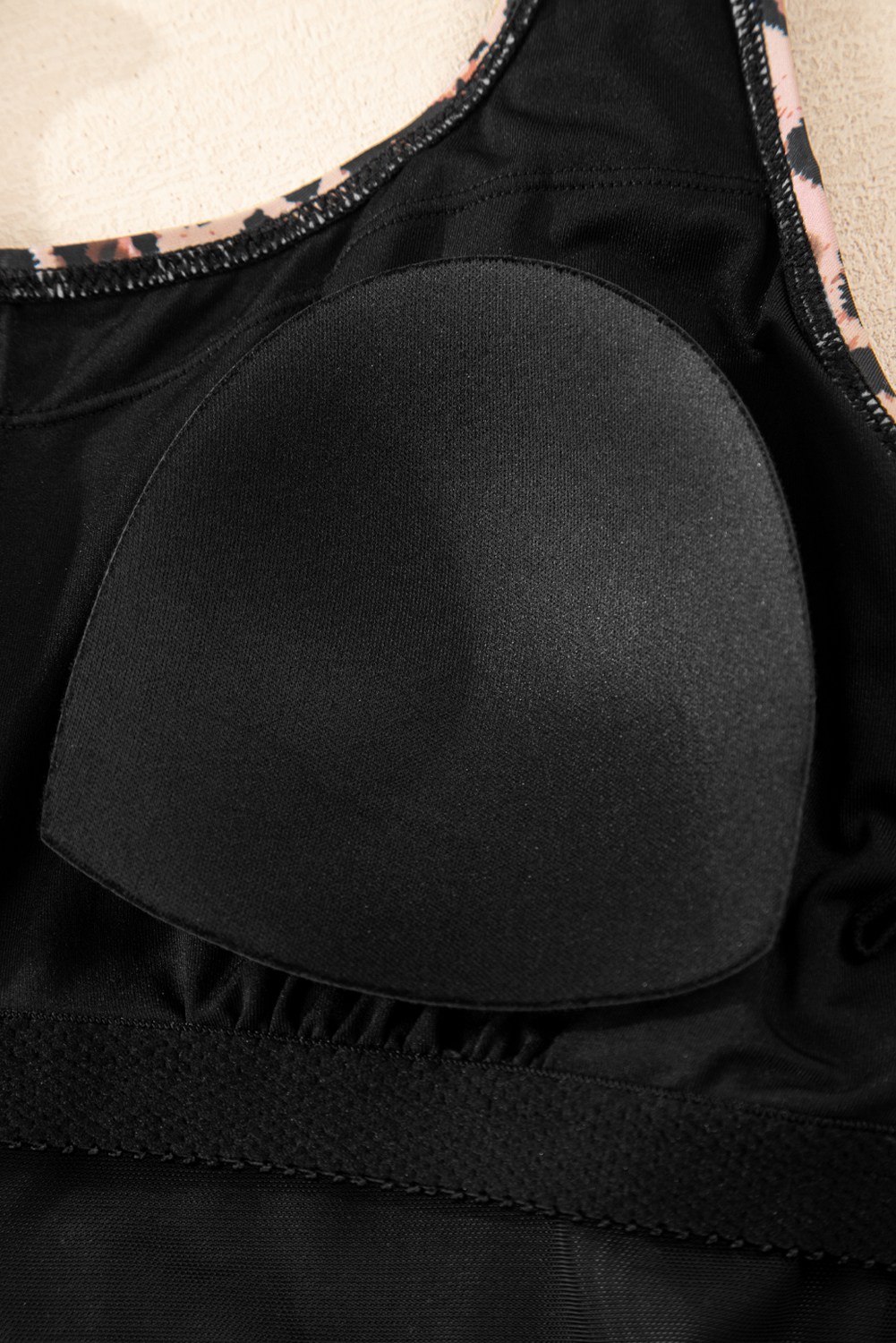 Women's Black Mesh Patchwork V Neck Bodycon Swimwear – Elegant Backless One Piece for Summer - Detail View 7 Women's Black Mesh Patchwork V Neck Bodycon Swimwear – Elegant Backless One Piece for Summer - Detail View 7