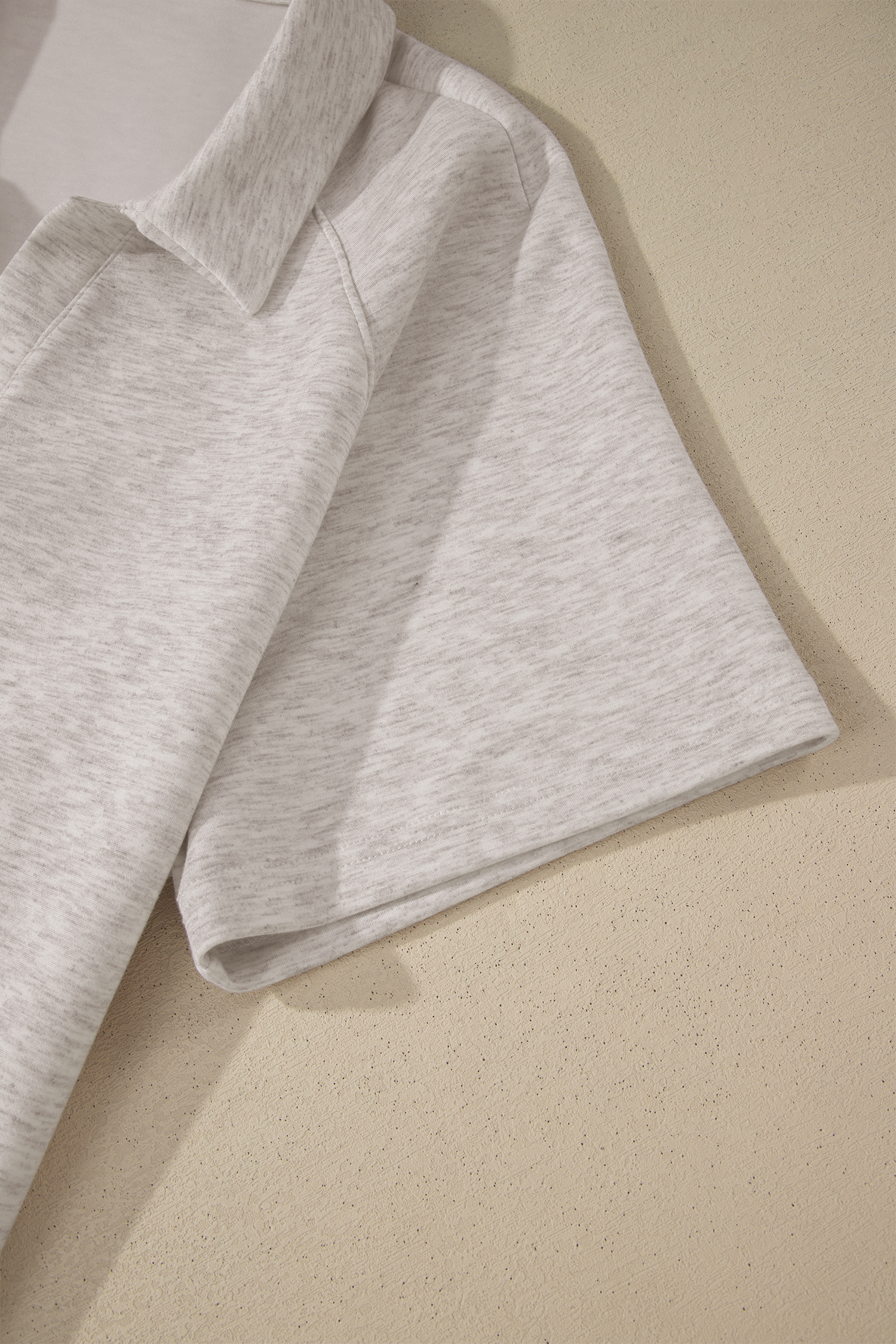 Women's Plus Size Summer Loungewear Set – Light Grey V-Neck Top & High Waist Drawstring Pants - Detail View 8 Women's Plus Size Summer Loungewear Set – Light Grey V-Neck Top & High Waist Drawstring Pants - Detail View 8