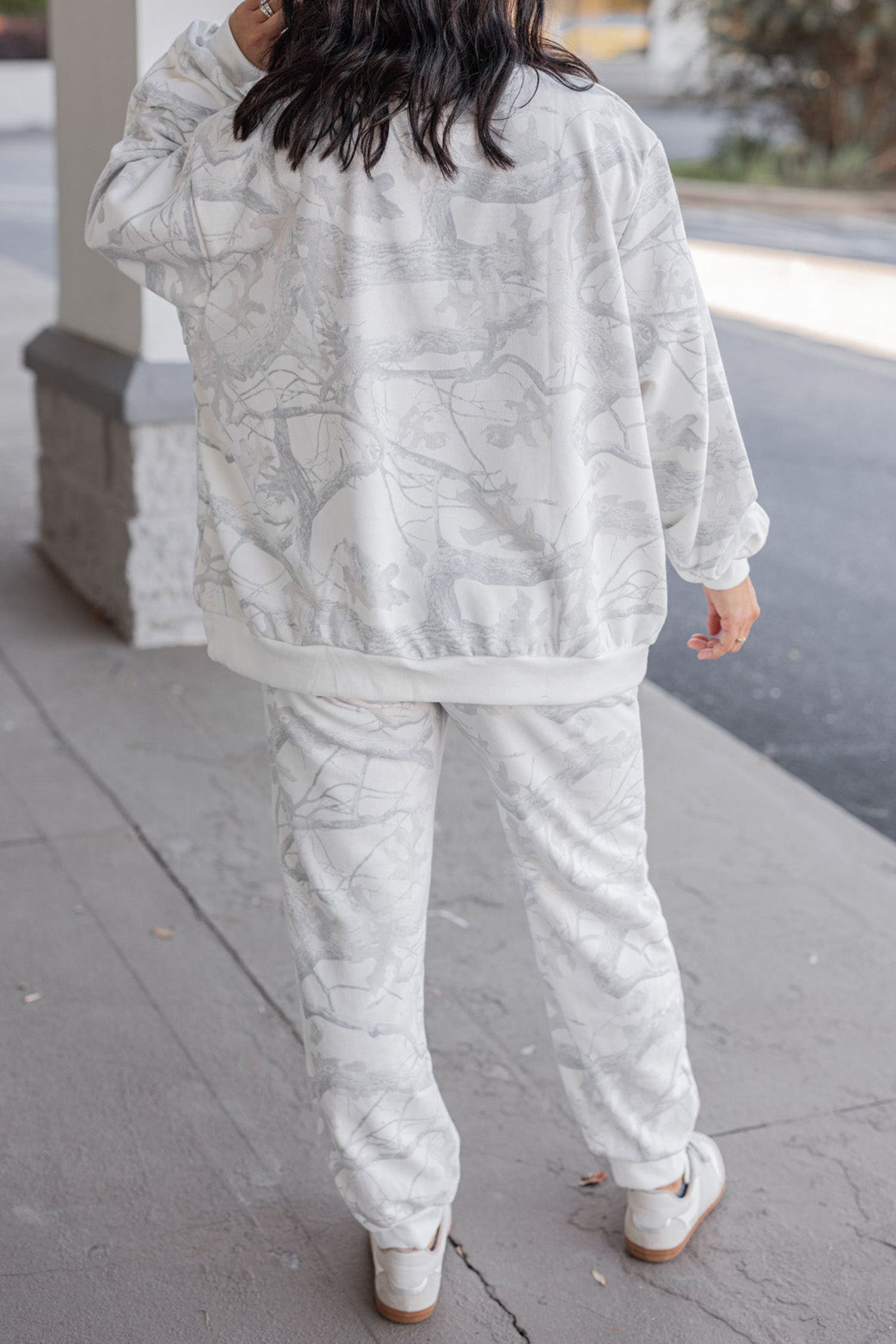 Women's Cozy Polyester Sweatsuit, High Waisted Lounge Set - Detail View 6 Women's Cozy Polyester Sweatsuit, High Waisted Lounge Set - Detail View 6