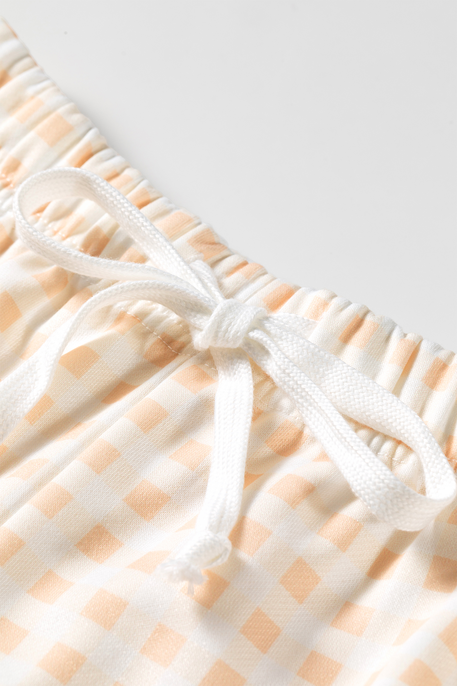 Women's Yellow Plaid 2-Piece Outfit – Cozy Round Neck Pullover - Detail View 12 Women's Yellow Plaid 2-Piece Outfit – Cozy Round Neck Pullover - Detail View 12