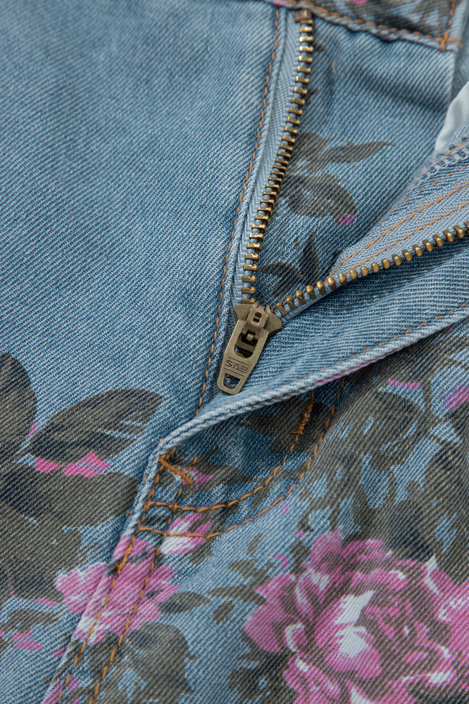 Women's Sky Blue Floral Bootcut Jeans – Southern Belle Style Denim for Vacation & Daily Wear - Detail View 11 Women's Sky Blue Floral Bootcut Jeans – Southern Belle Style Denim for Vacation & Daily Wear - Detail View 11
