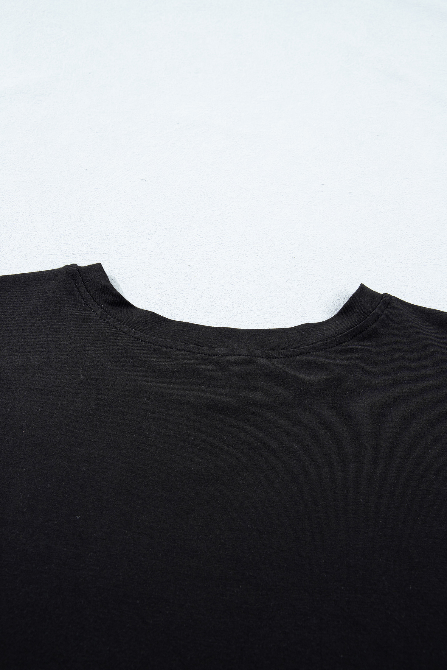 Women's 2-Piece Summer Outfit – Oversized Short Sleeve Tee and Tie Wrap Mini Skort Set, Black - Detail View 10 Women's 2-Piece Summer Outfit – Oversized Short Sleeve Tee and Tie Wrap Mini Skort Set, Black - Detail View 10