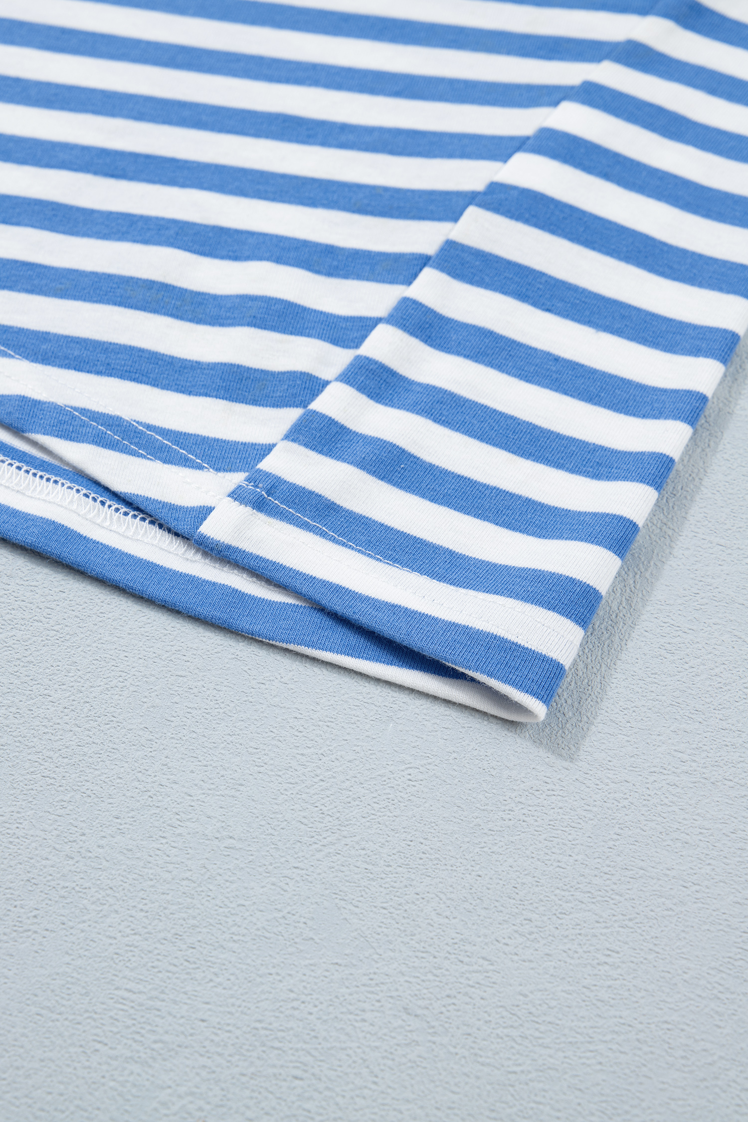 Casual Striped Knot Detail Mini Dress – Stylish Women's Summer T-Shirt Dress for Daily Wear - Detail View 9 Casual Striped Knot Detail Mini Dress – Stylish Women's Summer T-Shirt Dress for Daily Wear - Detail View 9