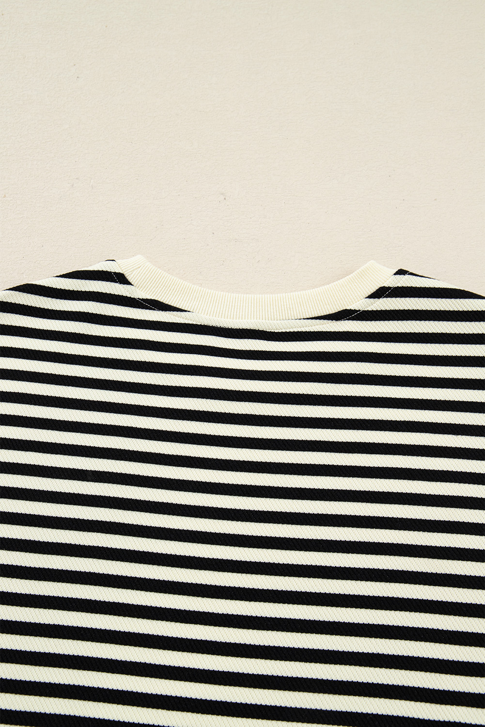 Women's Black Stripe Pullover Top & High-Waist Mini Skirt Set - Detail View 16 Women's Black Stripe Pullover Top & High-Waist Mini Skirt Set - Detail View 16