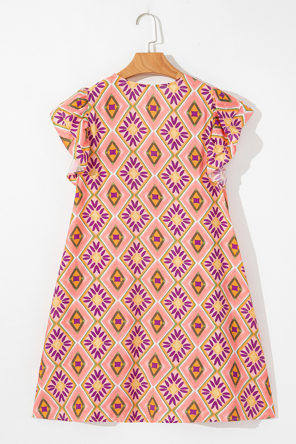 Elegant Women's Ruffled Sleeve Mini Dress - Perfect for Summer Occasions - Detail View 15 Elegant Women's Ruffled Sleeve Mini Dress - Perfect for Summer Occasions - Detail View 15