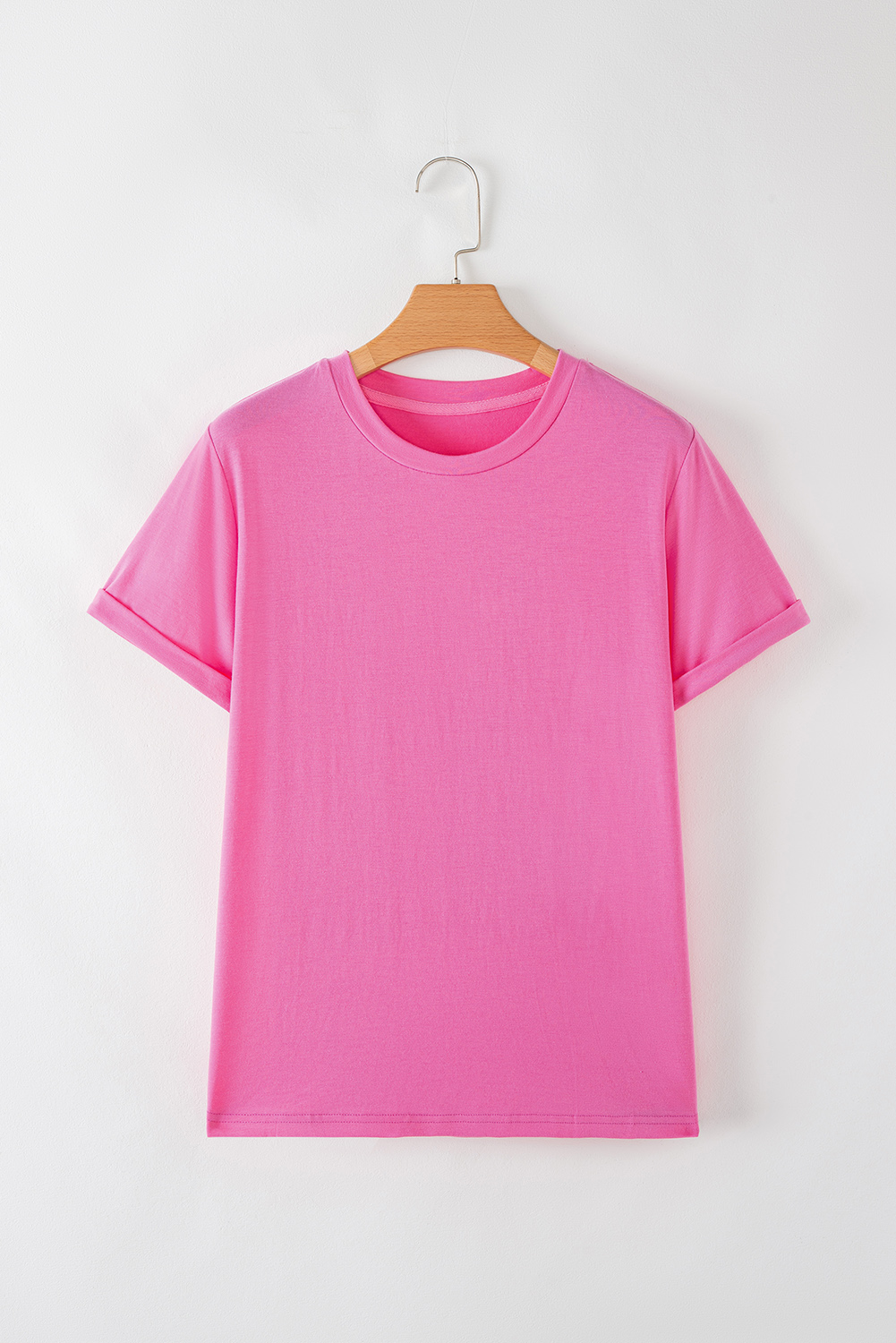 Stylish Sachet Pink Short Sleeve T-Shirt with Round Neck - Perfect for Daily Wear - Detail View 6 Stylish Sachet Pink Short Sleeve T-Shirt with Round Neck - Perfect for Daily Wear - Detail View 6