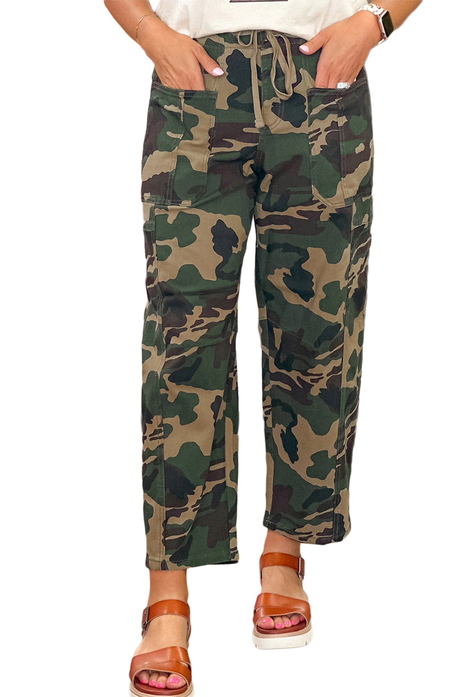 Versatile Women's Camouflage Print Drawstring Jeans – Perfect for Daily Wear and Casual Looks - Detail View 15 Versatile Women's Camouflage Print Drawstring Jeans – Perfect for Daily Wear and Casual Looks - Detail View 15
