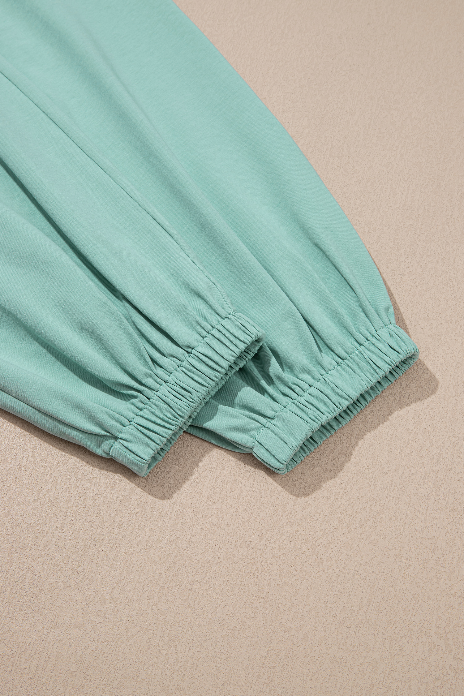 Activewear Jogger Set for Women – Moonlight Jade Cotton Blend Cropped Tank and High Waist Pants - Detail View 14 Activewear Jogger Set for Women – Moonlight Jade Cotton Blend Cropped Tank and High Waist Pants - Detail View 14