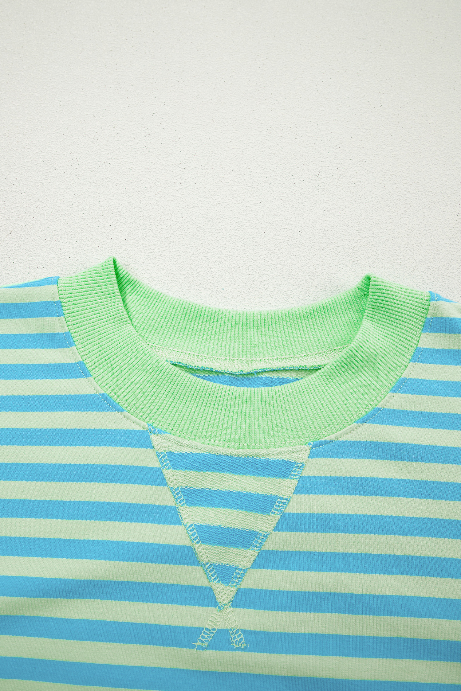 Southern Belle Striped Two Piece Outfit – Women’s Long Sleeve Top and Shorts with Pockets - Detail View 6 Southern Belle Striped Two Piece Outfit – Women’s Long Sleeve Top and Shorts with Pockets - Detail View 6