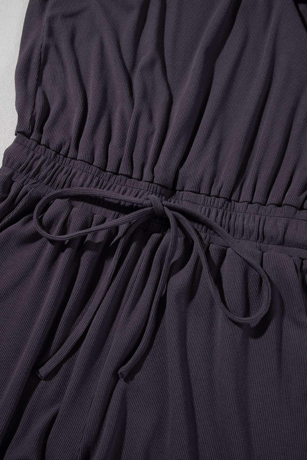 Comfy High-Waist Romper for Summer - Elastic Waist and Stylish Details - Detail View 19 Comfy High-Waist Romper for Summer - Elastic Waist and Stylish Details - Detail View 19