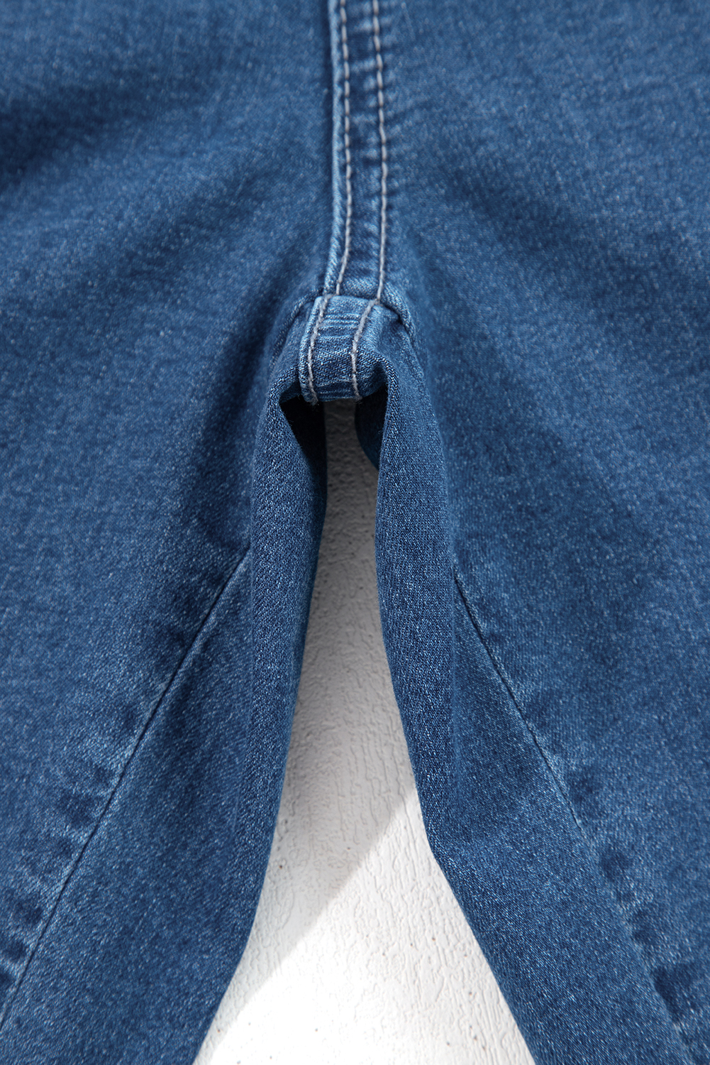 Chic Plus Size Ruffled Wide Leg Denim Pants in Sail Blue – Perfect for Daily Wear - Detail View 11 Chic Plus Size Ruffled Wide Leg Denim Pants in Sail Blue – Perfect for Daily Wear - Detail View 11
