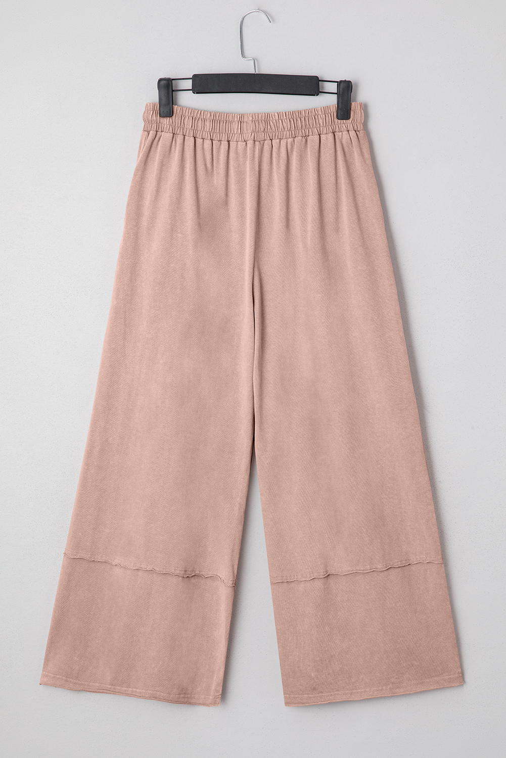 Women's Casual Buckskin High Waist Wide Leg Cropped Pants – Floral Patch Design for Everyday Comfort and Versatility - Detail View 6 Women's Casual Buckskin High Waist Wide Leg Cropped Pants – Floral Patch Design for Everyday Comfort and Versatility - Detail View 6