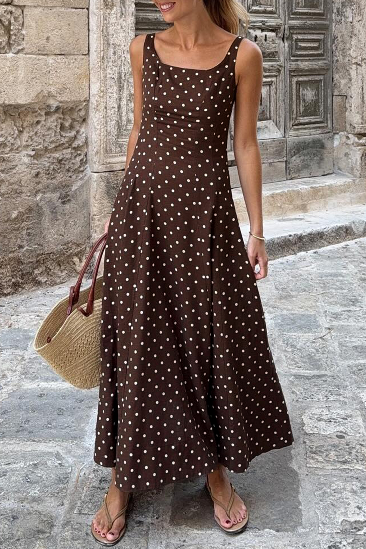 Sleeveless High Waist Women's Maxi Dress – Chic Summer Gift - Detail View 9 Sleeveless High Waist Women's Maxi Dress – Chic Summer Gift - Detail View 9