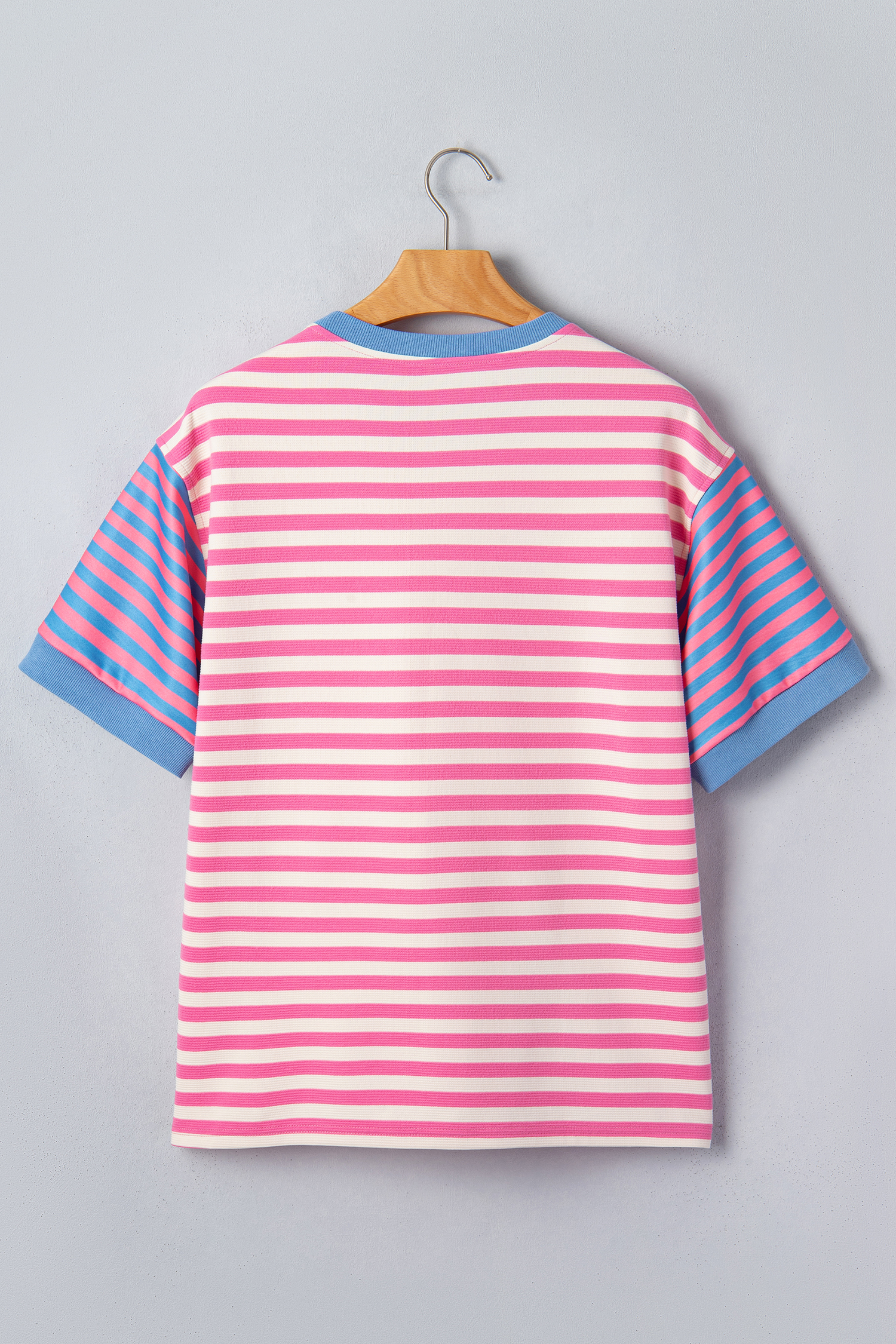 Women's Casual Round Neck Striped Tee – Cute Summer Gift - Detail View 6 Women's Casual Round Neck Striped Tee – Cute Summer Gift - Detail View 6