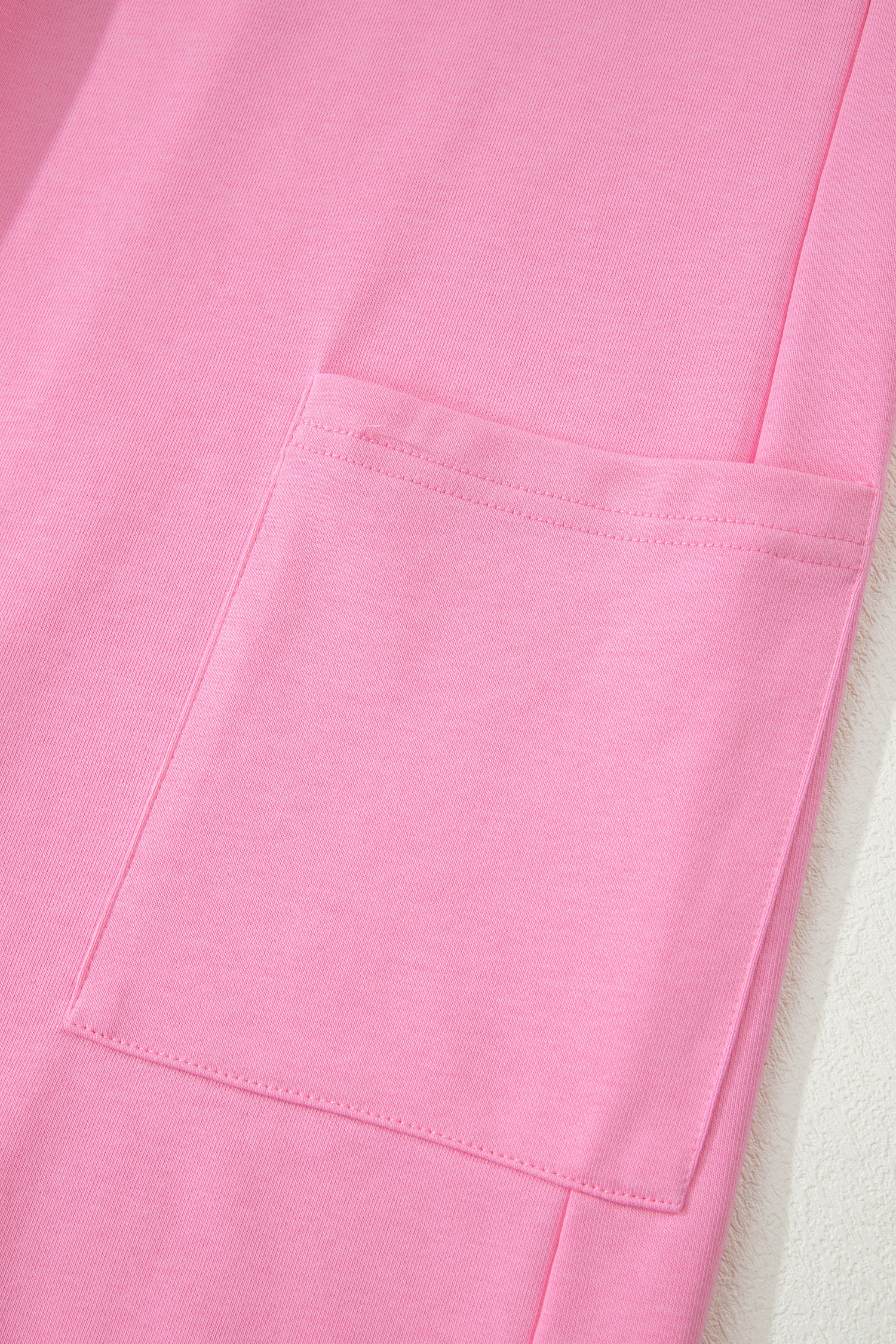 Women's Pink Solid Color Loose Romper – Casual Half Sleeve Design for Daily Comfort - Detail View 10 Women's Pink Solid Color Loose Romper – Casual Half Sleeve Design for Daily Comfort - Detail View 10