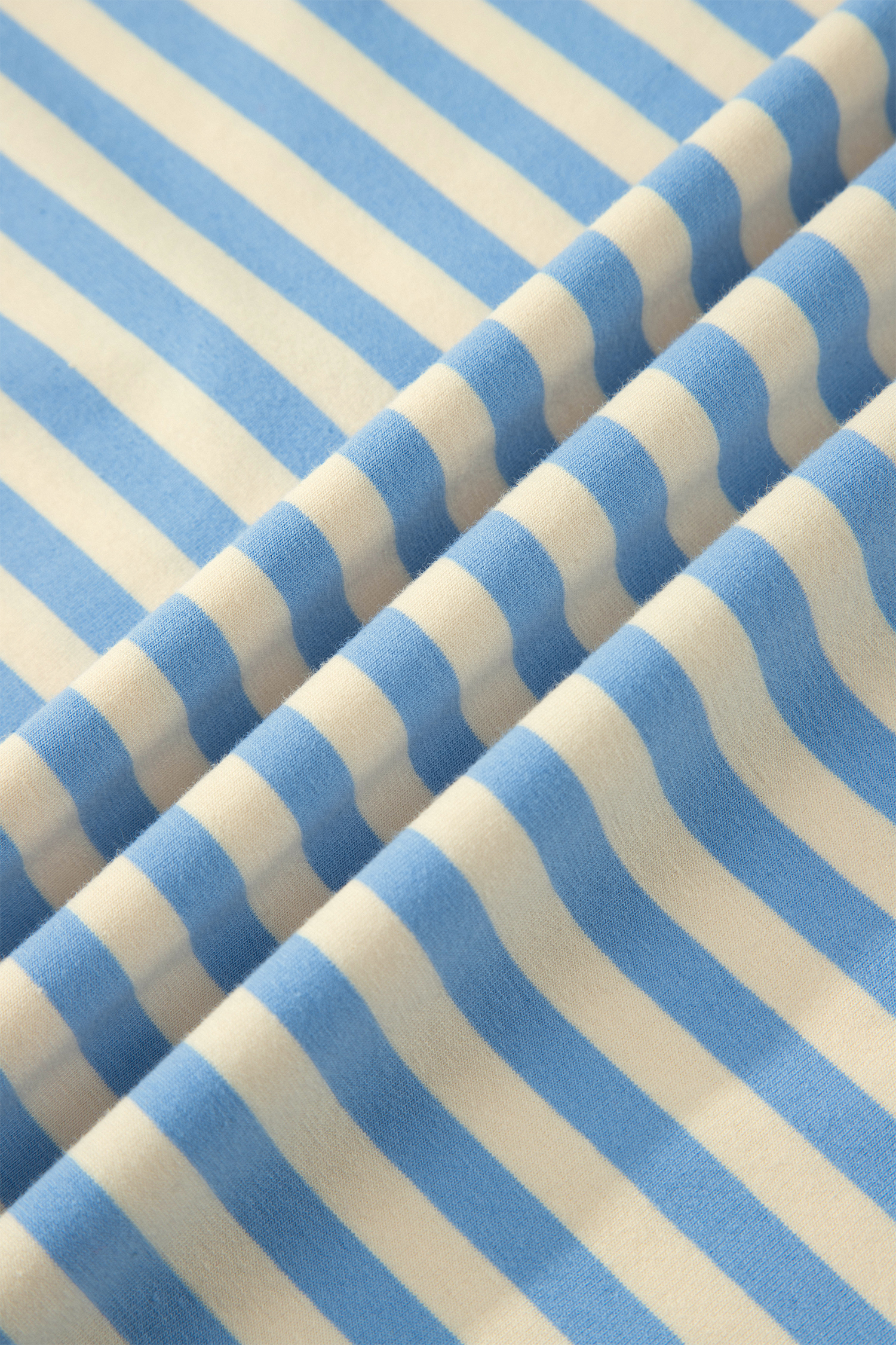 Casual Women's Striped Tee – Soft Cotton Blend Round Neck Top - Detail View 9 Casual Women's Striped Tee – Soft Cotton Blend Round Neck Top - Detail View 9