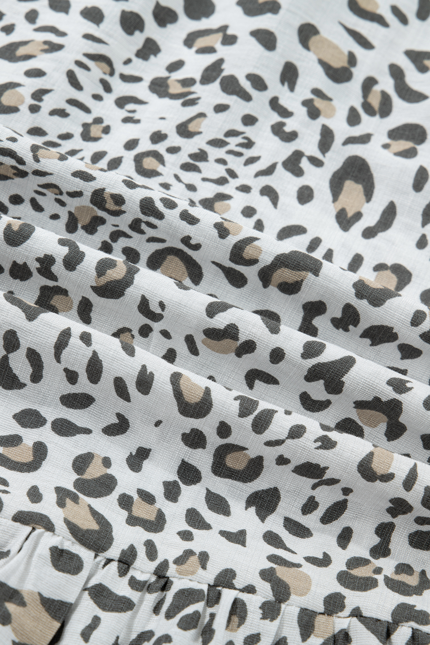 Women's Leopard Print Midi Dress – Button Front Short Sleeve A-Line Shift Dress for Summer Vacation - Detail View 19 Women's Leopard Print Midi Dress – Button Front Short Sleeve A-Line Shift Dress for Summer Vacation - Detail View 19