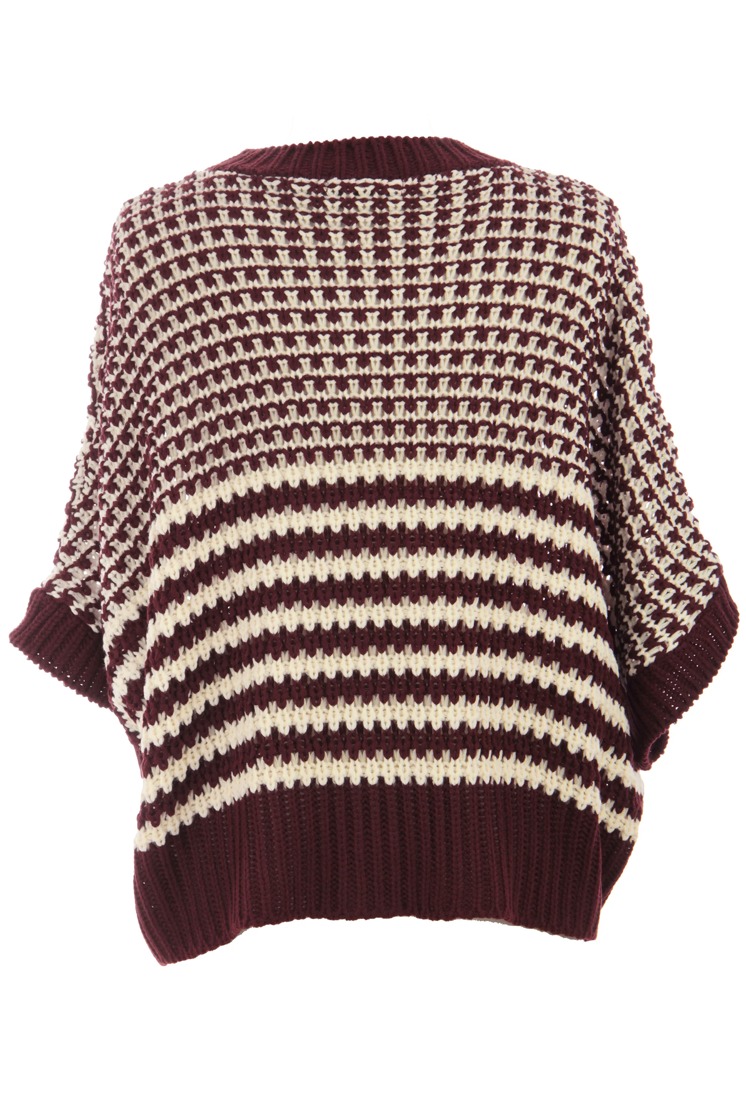 Casual Women's Red Slouchy Sweater with 3/4 Draped Sleeves for Daily Wear - Detail View 10 Casual Women's Red Slouchy Sweater with 3/4 Draped Sleeves for Daily Wear - Detail View 10