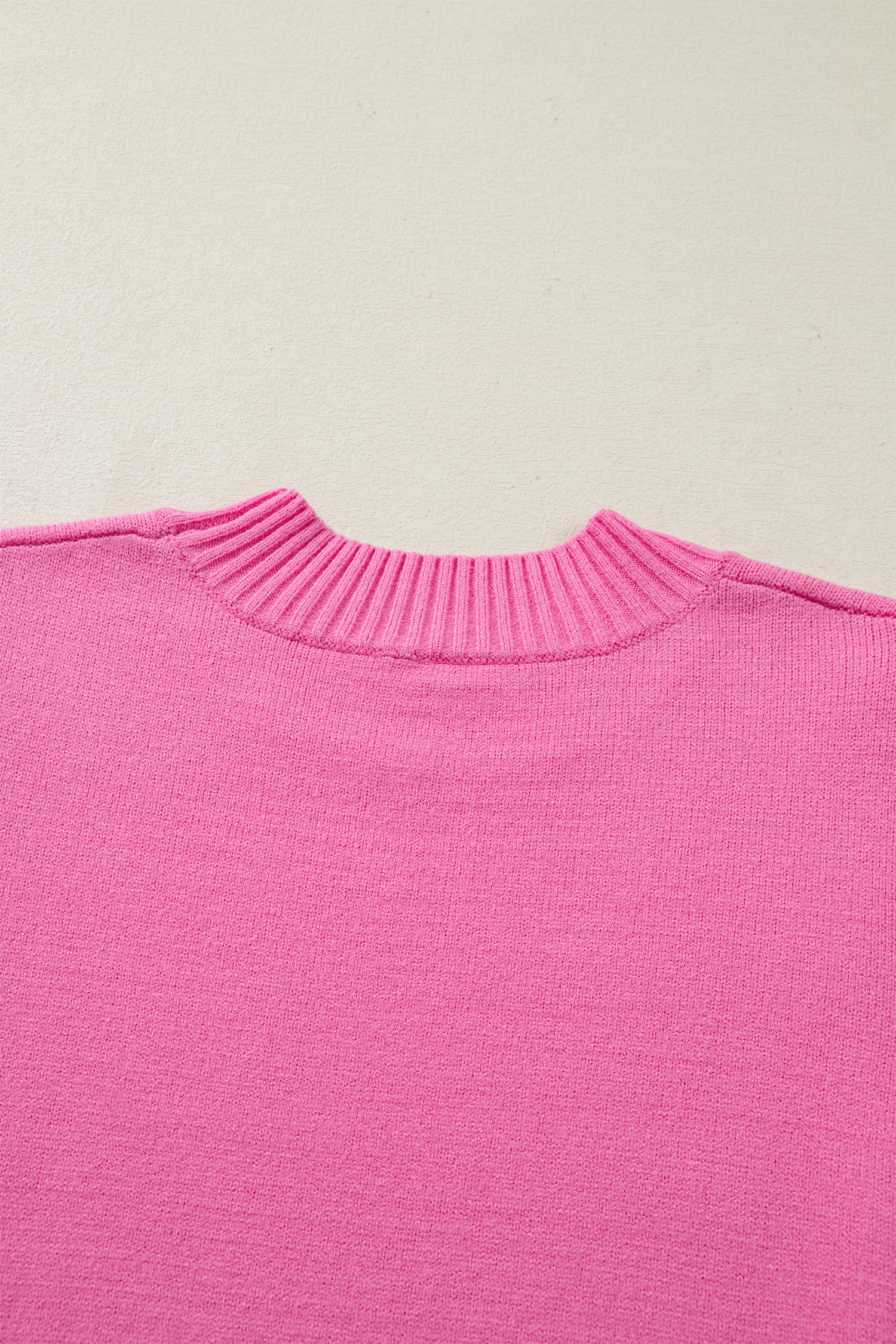 Women's Casual Ruffle Trim Short Sleeve Sweater in Sachet Pink – Perfect for Daily Wear - Detail View 8 Women's Casual Ruffle Trim Short Sleeve Sweater in Sachet Pink – Perfect for Daily Wear - Detail View 8