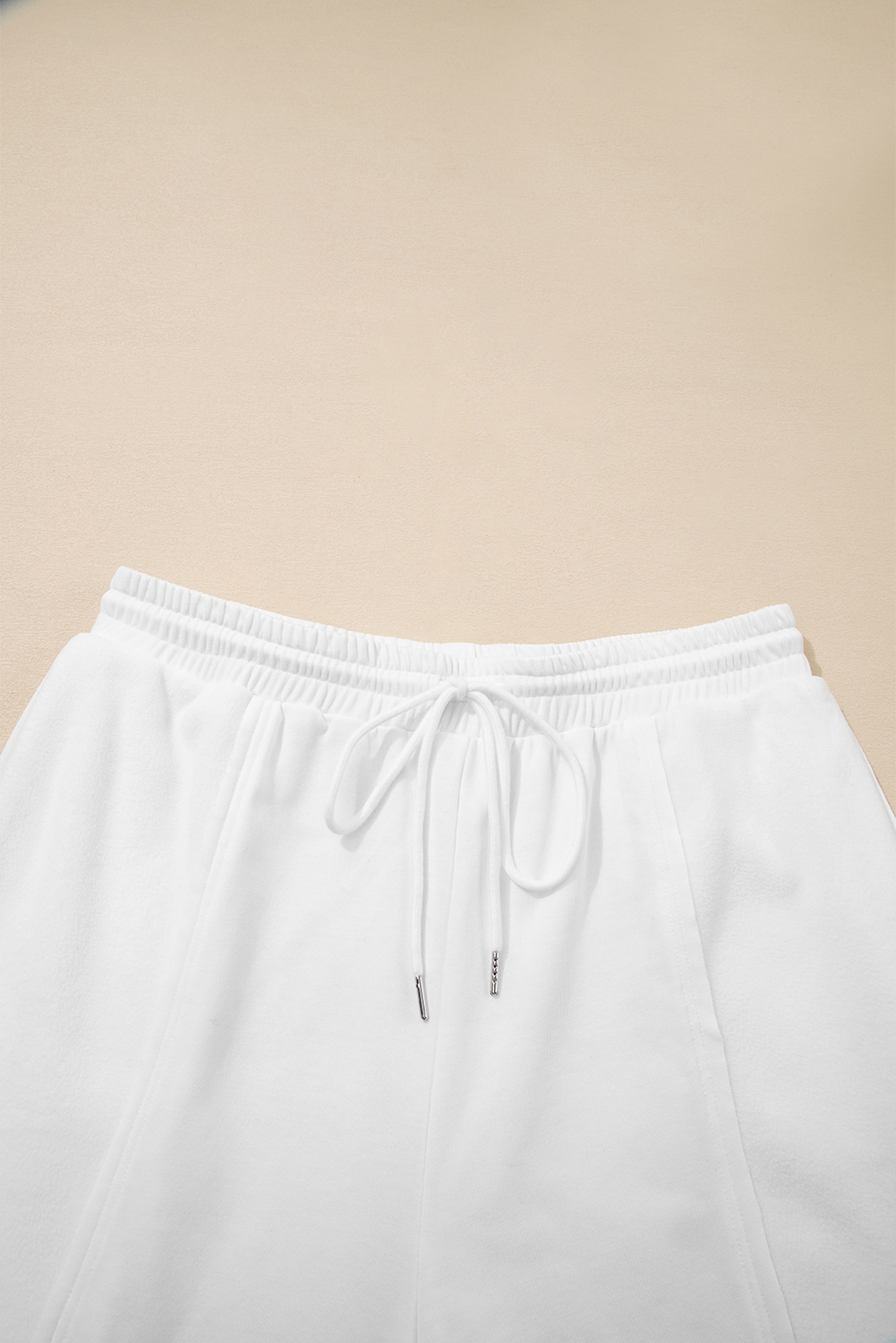 Chic Plus Size White Pullover Top with Drawstring Pants – Ideal for Daily Wear - Detail View 8 Chic Plus Size White Pullover Top with Drawstring Pants – Ideal for Daily Wear - Detail View 8
