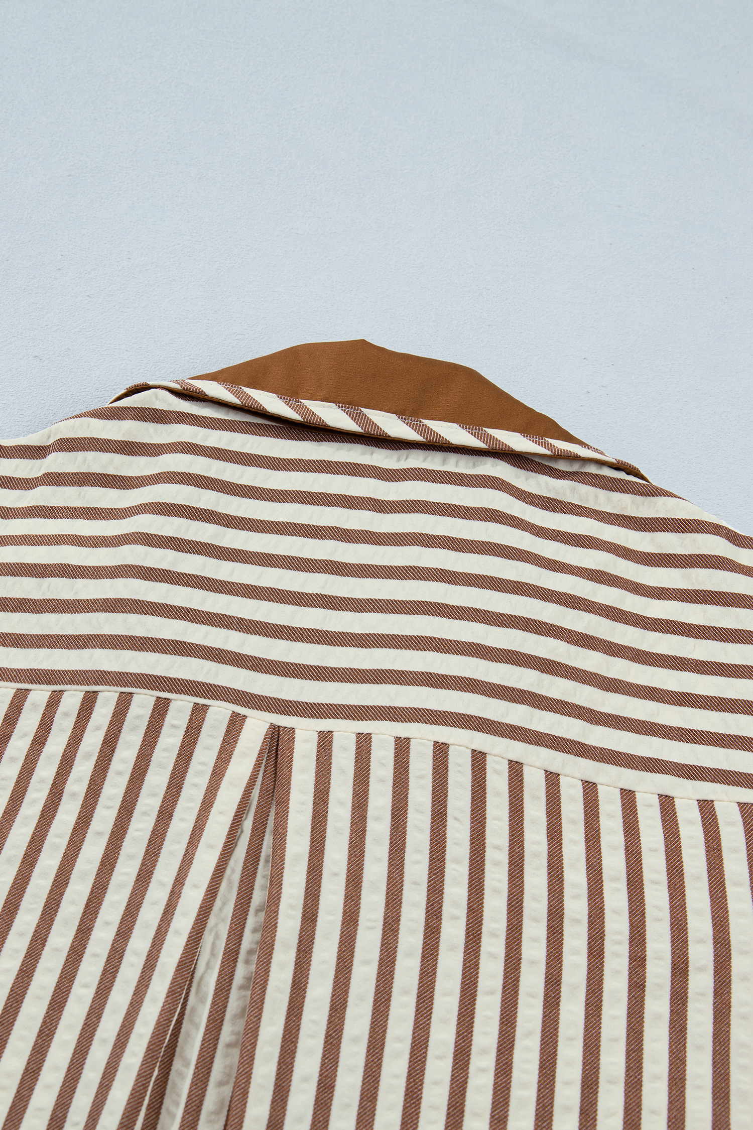 Modern Striped Dress for Women – Casual Ruffle Hem Mini - Detail View 12 Modern Striped Dress for Women – Casual Ruffle Hem Mini - Detail View 12