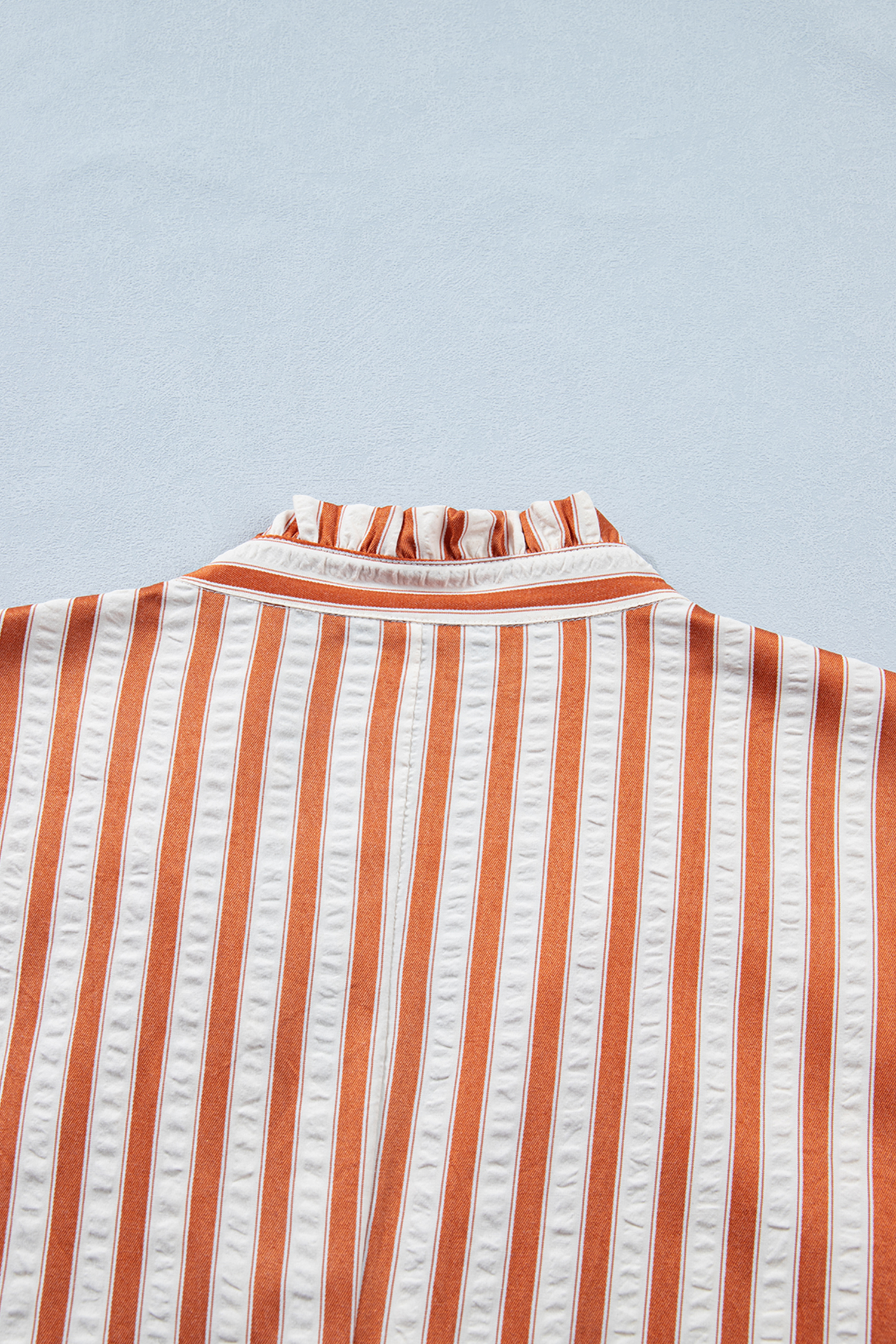 Chic Brown Stripe Mini Dress for Women – V Neck Design, Perfect for Daily Summer Wear - Detail View 8 Chic Brown Stripe Mini Dress for Women – V Neck Design, Perfect for Daily Summer Wear - Detail View 8