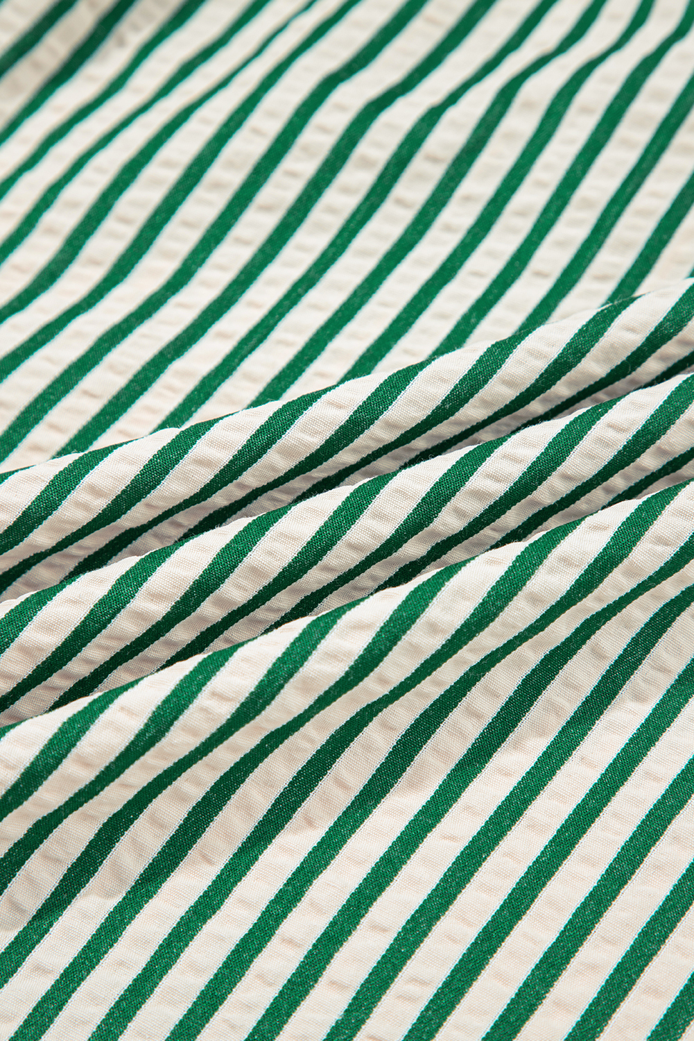 Women's Dress, Green Stripe, Midi Dress, V Neck, Zip Front, Cinched Waist, A-Line Silhouette, Long Sleeve, Casual Style, Daily Wear, Fall Fashion, Striped Pattern, Comfortable Fit, Pockets, Elegant Design - Detail View 16 Women's Dress, Green Stripe, Midi Dress, V Neck, Zip Front, Cinched Waist, A-Line Silhouette, Long Sleeve, Casual Style, Daily Wear, Fall Fashion, Striped Pattern, Comfortable Fit, Pockets, Elegant Design - Detail View 16