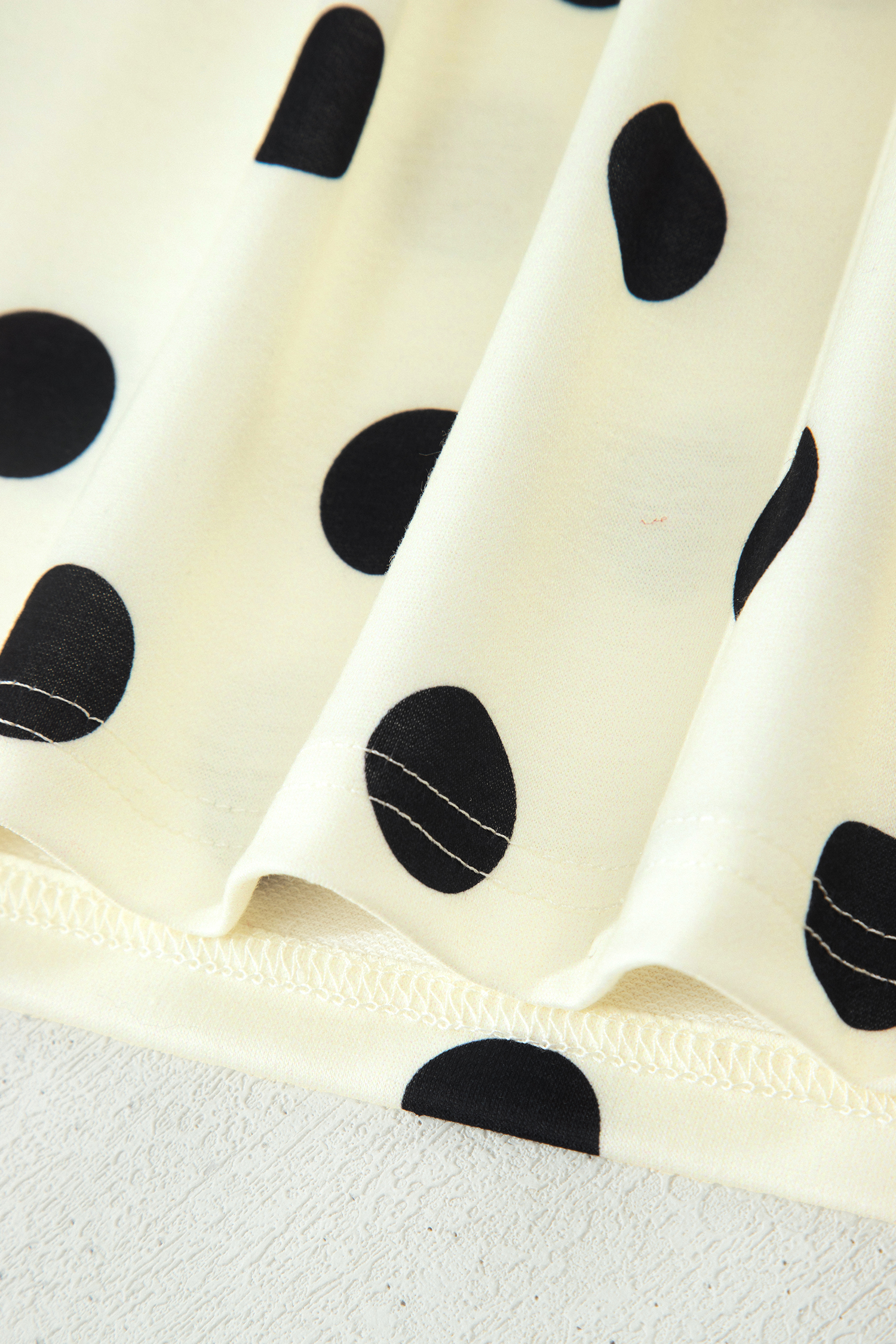 Chic Women's Polka Dot Print Top – Fashionable Mock Neck Gift - Detail View 9 Chic Women's Polka Dot Print Top – Fashionable Mock Neck Gift - Detail View 9
