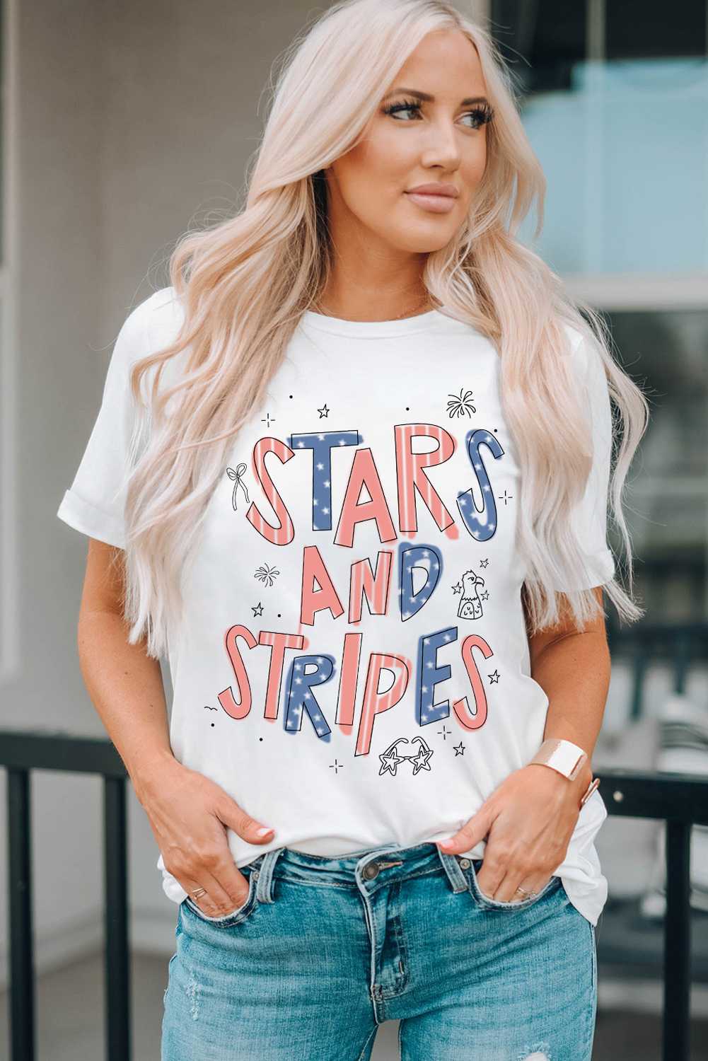 Comfortable Round Neck Graphic Tee for Summer - Unisex Sizing, True to Size - Detail View 3 Comfortable Round Neck Graphic Tee for Summer - Unisex Sizing, True to Size - Detail View 3
