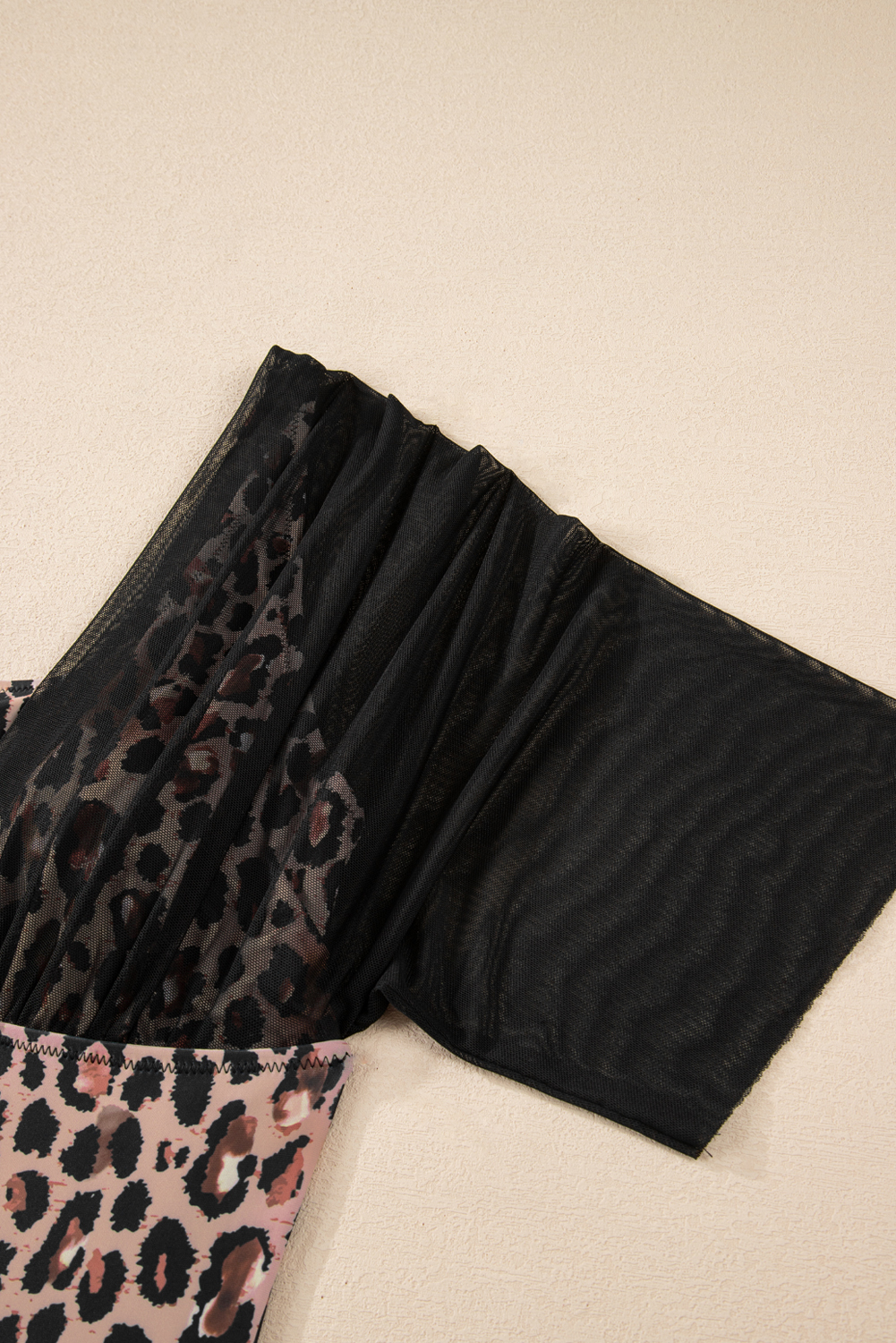 Chic Black Bodycon Swimwear with Mesh Details – V Neck Half Sleeve Design for Beach Outings - Detail View 11 Chic Black Bodycon Swimwear with Mesh Details – V Neck Half Sleeve Design for Beach Outings - Detail View 11