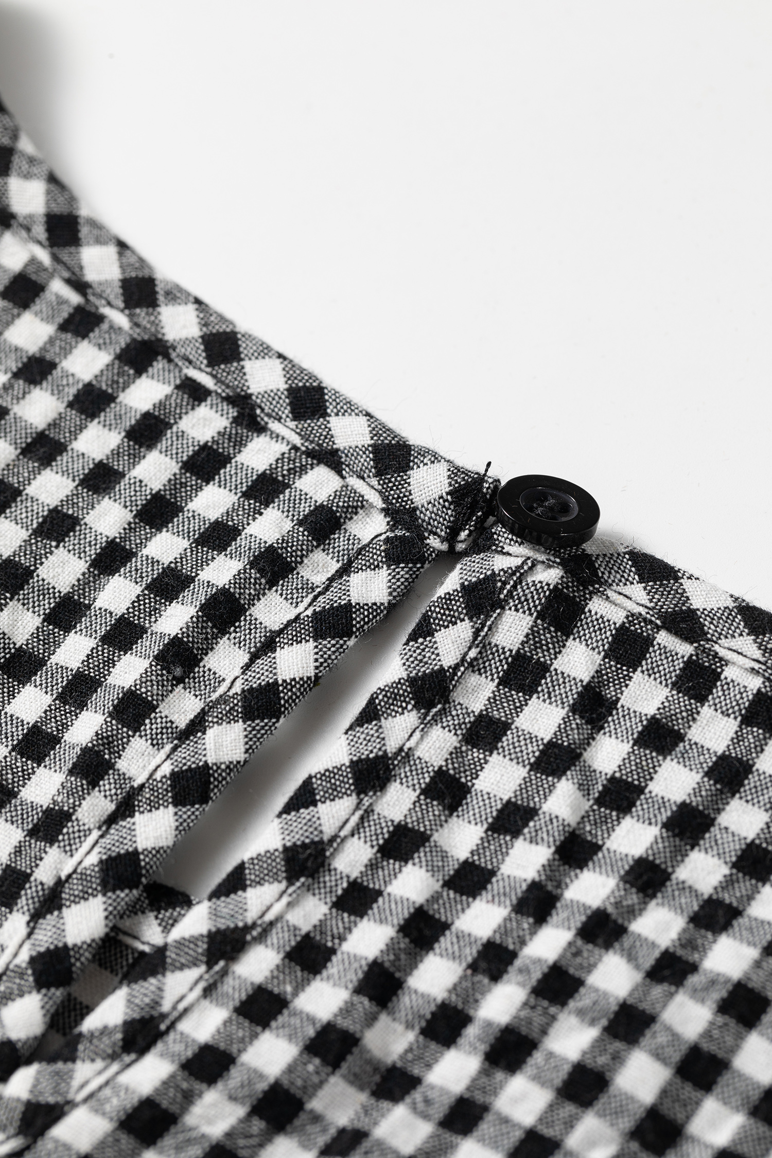 Plaid Women's Long Sleeve Blouse, Ruffle Shoulder Top - Detail View 14 Plaid Women's Long Sleeve Blouse, Ruffle Shoulder Top - Detail View 14