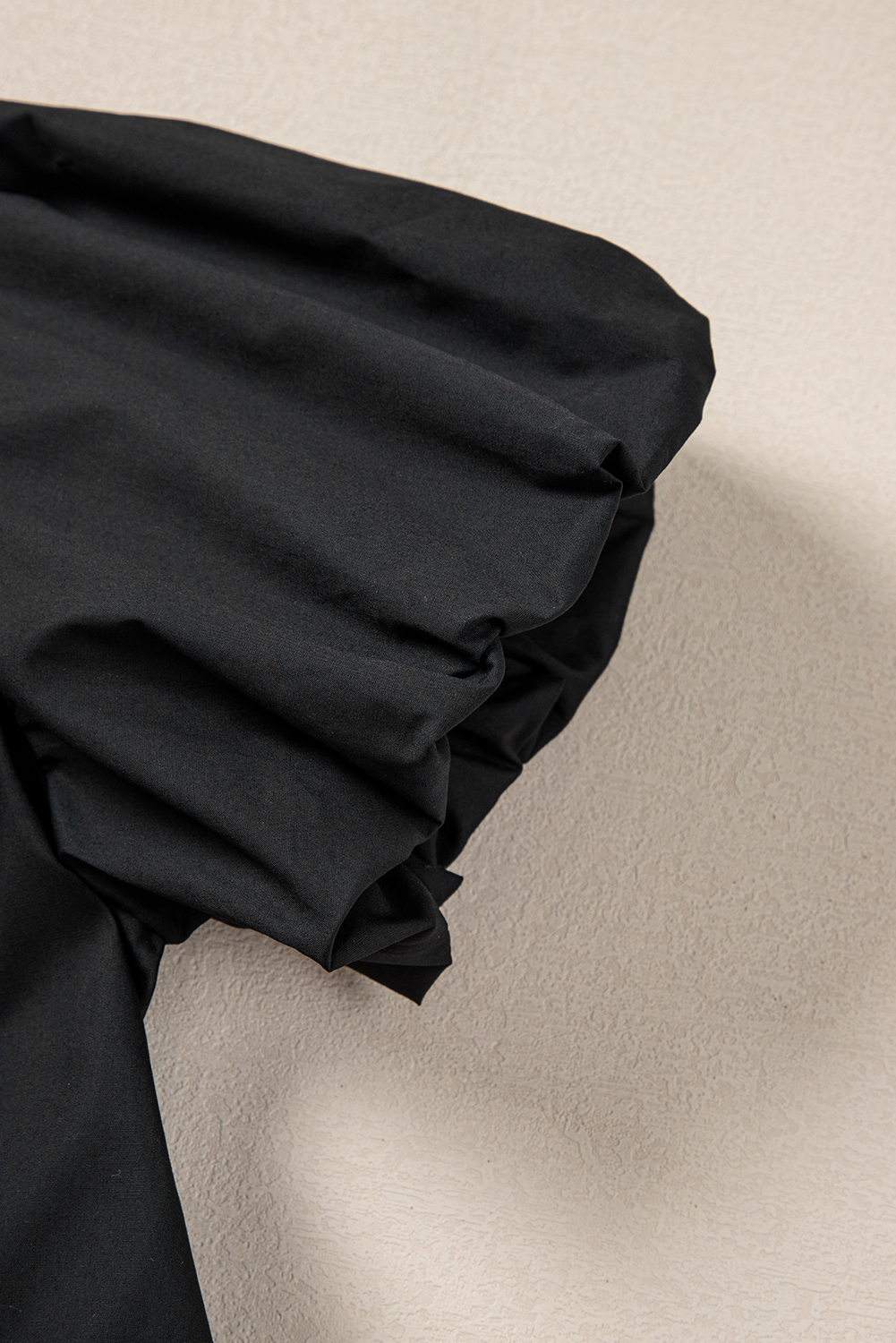 Elegant Black Shirt Dress with Turn-Down Collar and Flattering Silhouette - Detail View 15 Elegant Black Shirt Dress with Turn-Down Collar and Flattering Silhouette - Detail View 15
