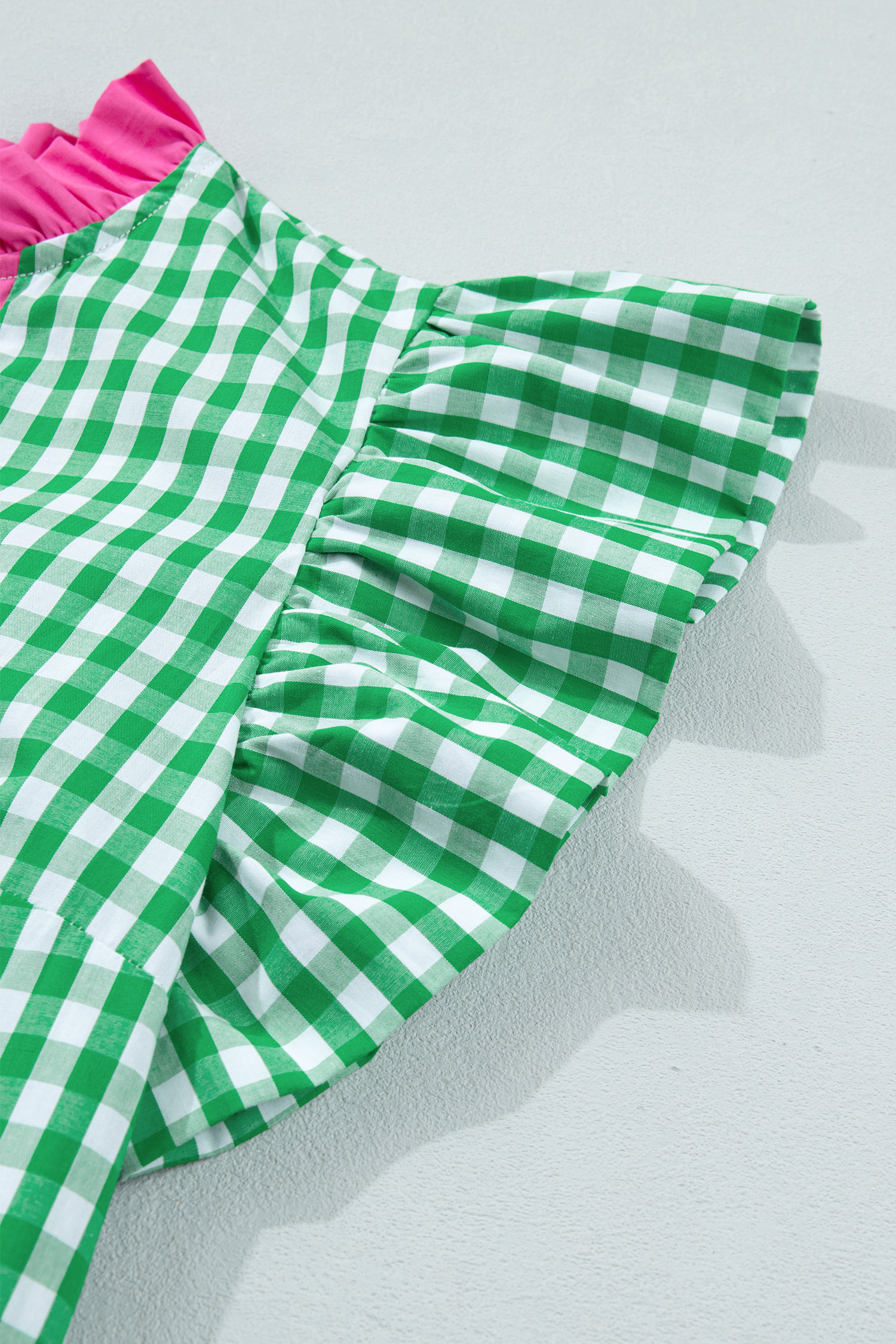 Women's Plaid Dress – Easter Graduation Colorblock Midi - Detail View 11 Women's Plaid Dress – Easter Graduation Colorblock Midi - Detail View 11