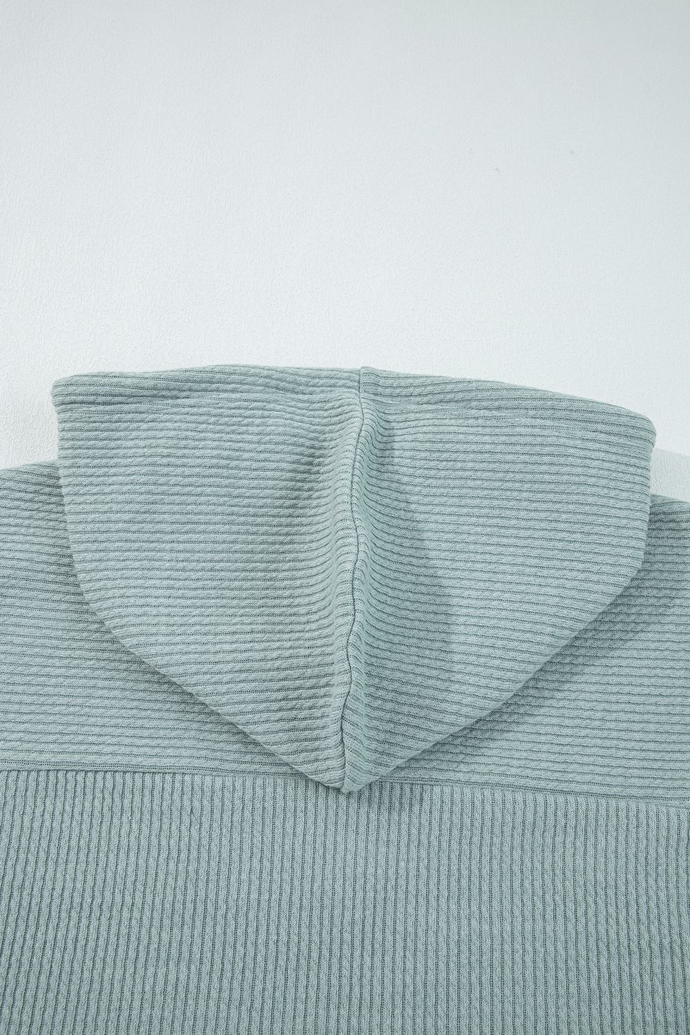 Casual and Comfortable Long Sleeve Hooded Sweater - Clearly Aqua - Detail View 10 Casual and Comfortable Long Sleeve Hooded Sweater - Clearly Aqua - Detail View 10