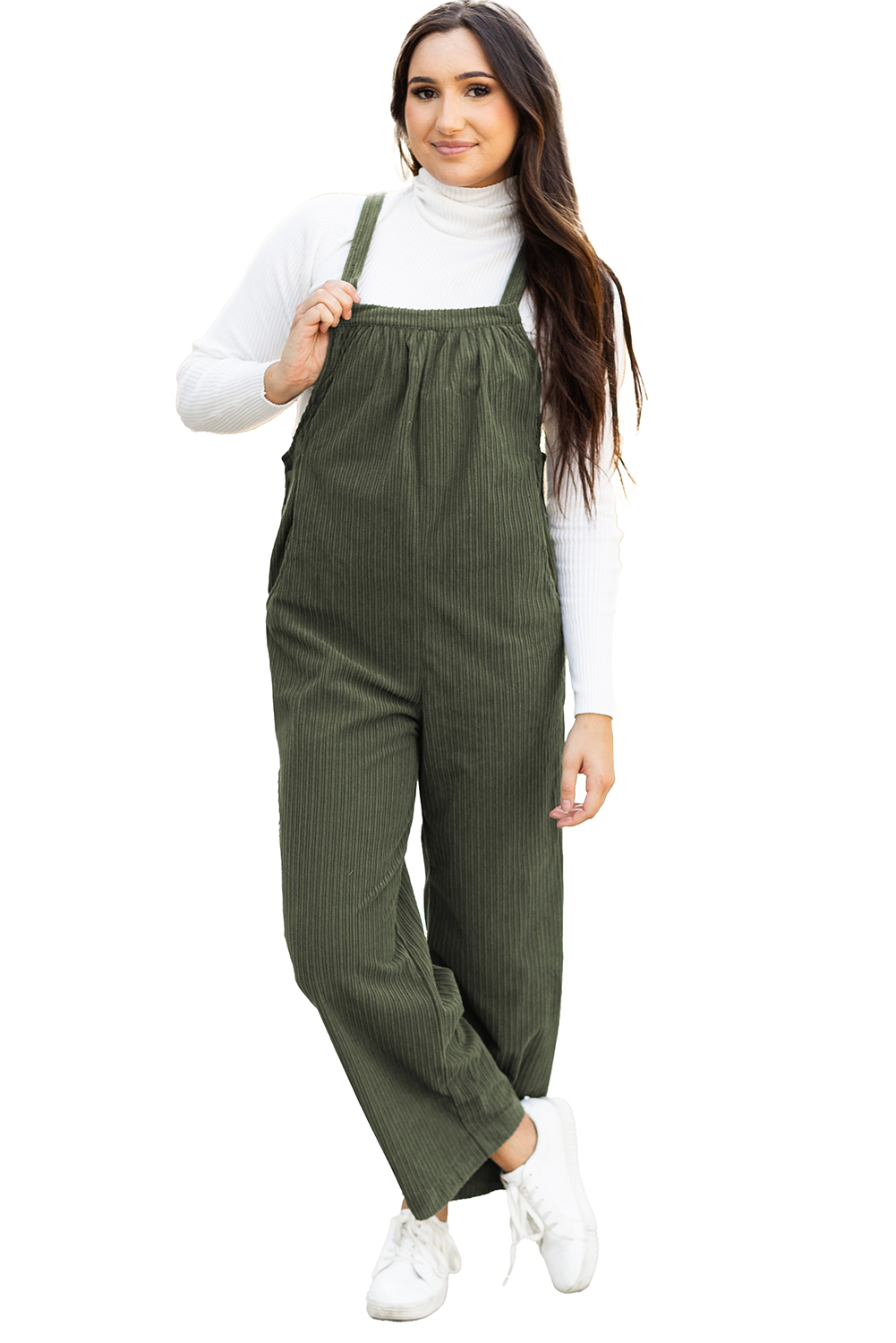 Casual Corduroy Overalls, Loose Fit Jumpsuit for Women - Main View Casual Corduroy Overalls, Loose Fit Jumpsuit for Women - Main View