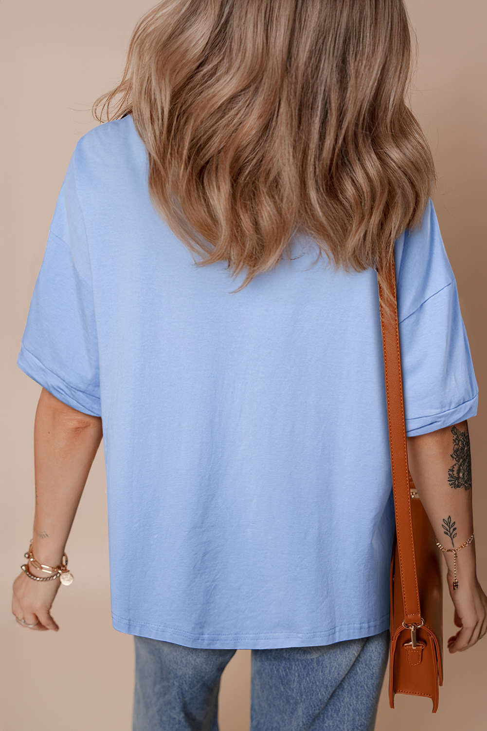 Casual Round Neck T-Shirt for Summer - Eye-Catching American Flag Print - Detail View 3 Casual Round Neck T-Shirt for Summer - Eye-Catching American Flag Print - Detail View 3