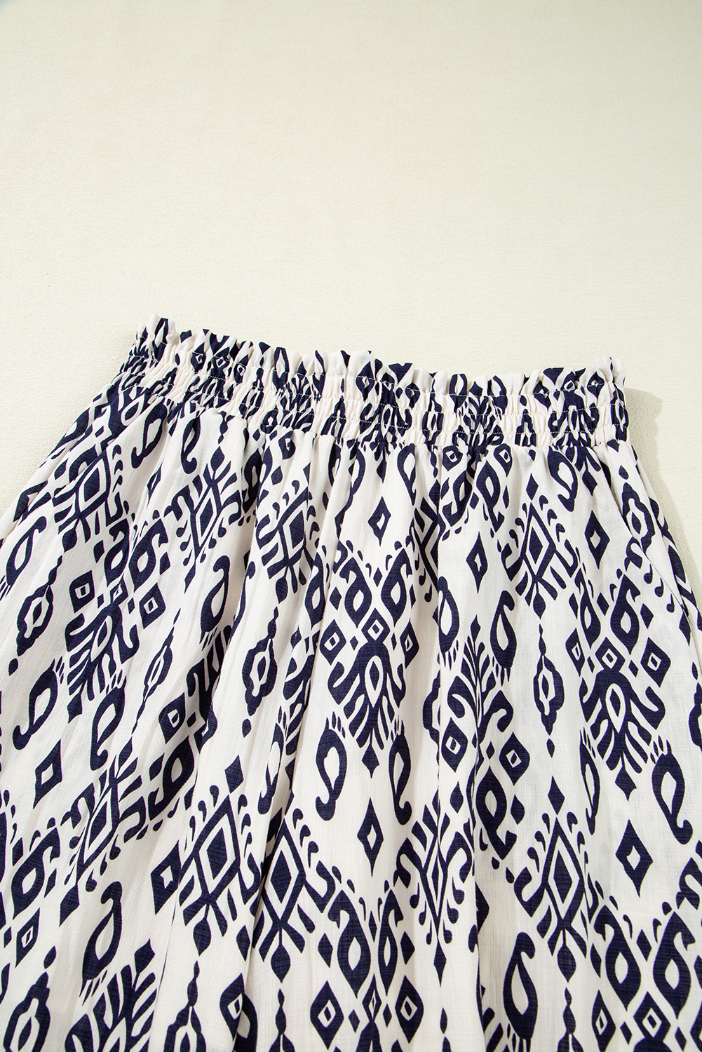Women's Pants, Blue Boho Style, High Waist, Wide Leg, Loose Fit, Comfortable, Summer Fashion, Vacation, Daily Wear, Western Print, Stylish, Relaxed Fit, Outdoor Activities, Best Sellers, Pocket Detail - Detail View 12 Women's Pants, Blue Boho Style, High Waist, Wide Leg, Loose Fit, Comfortable, Summer Fashion, Vacation, Daily Wear, Western Print, Stylish, Relaxed Fit, Outdoor Activities, Best Sellers, Pocket Detail - Detail View 12
